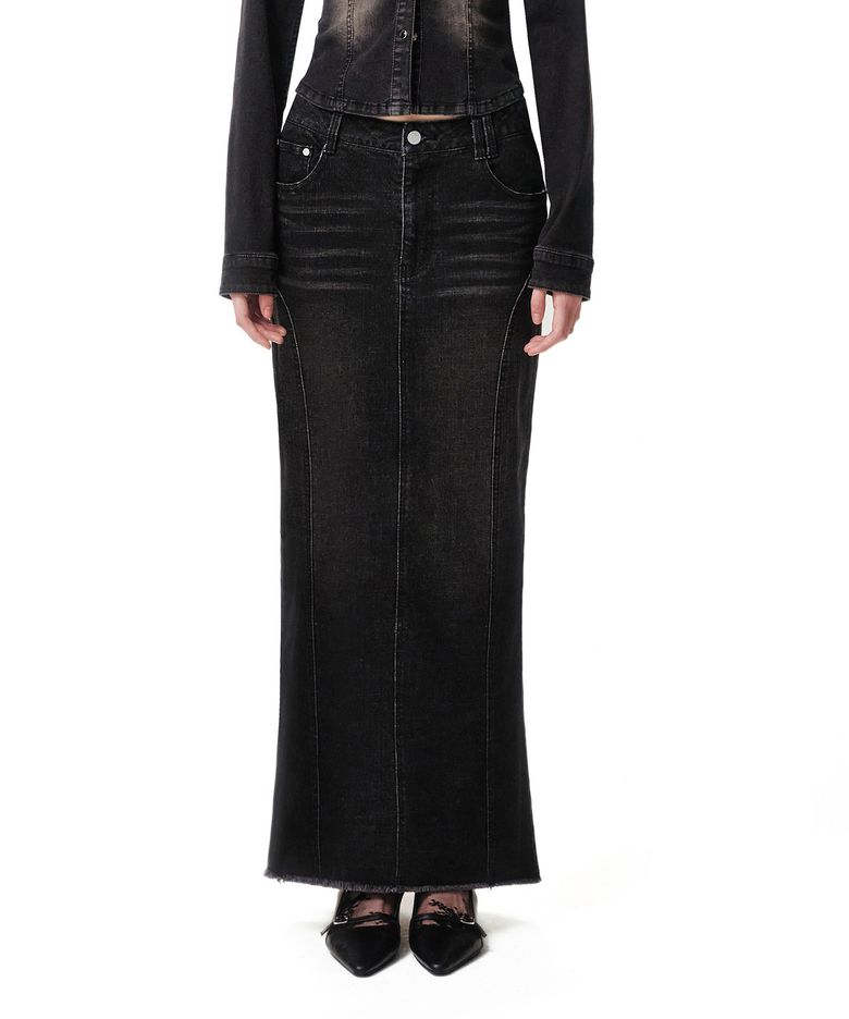 Slim Maxi Skirt DCSK009BLACK