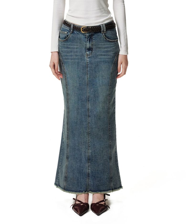 Slim Maxi Skirt DCSK009BLUE