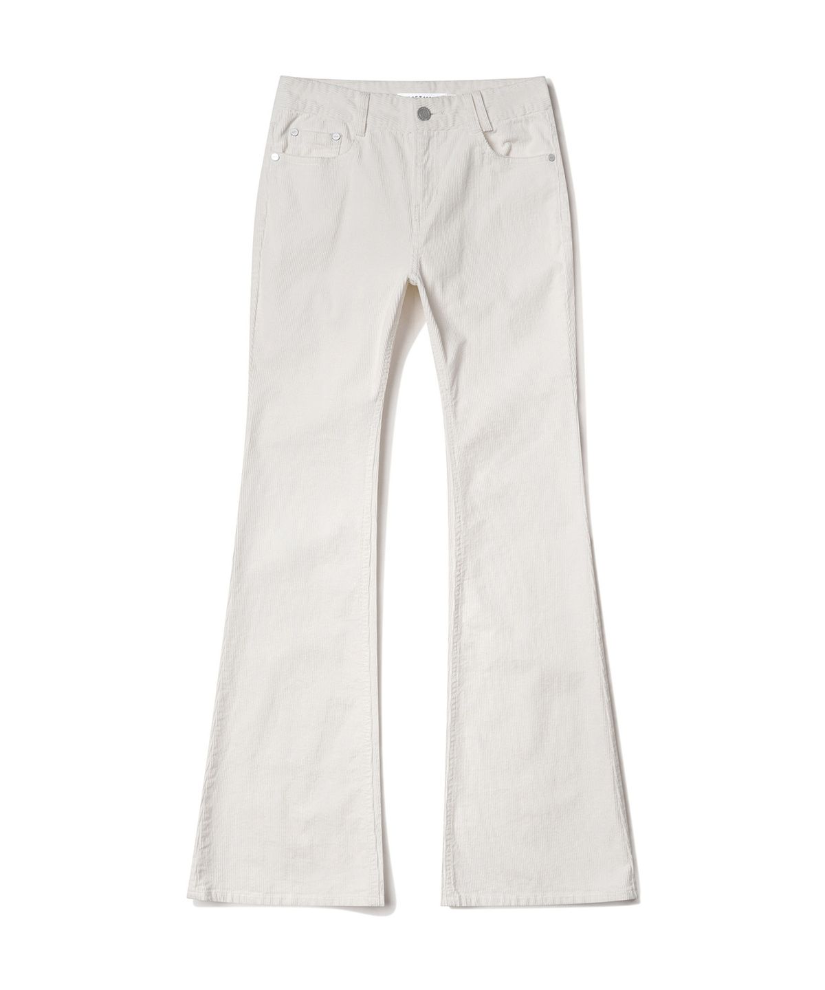 데케트 우먼(DECET WOMEN) Signature Slim Low Rise Flared Corduroy Pants DCWPT041IVORY