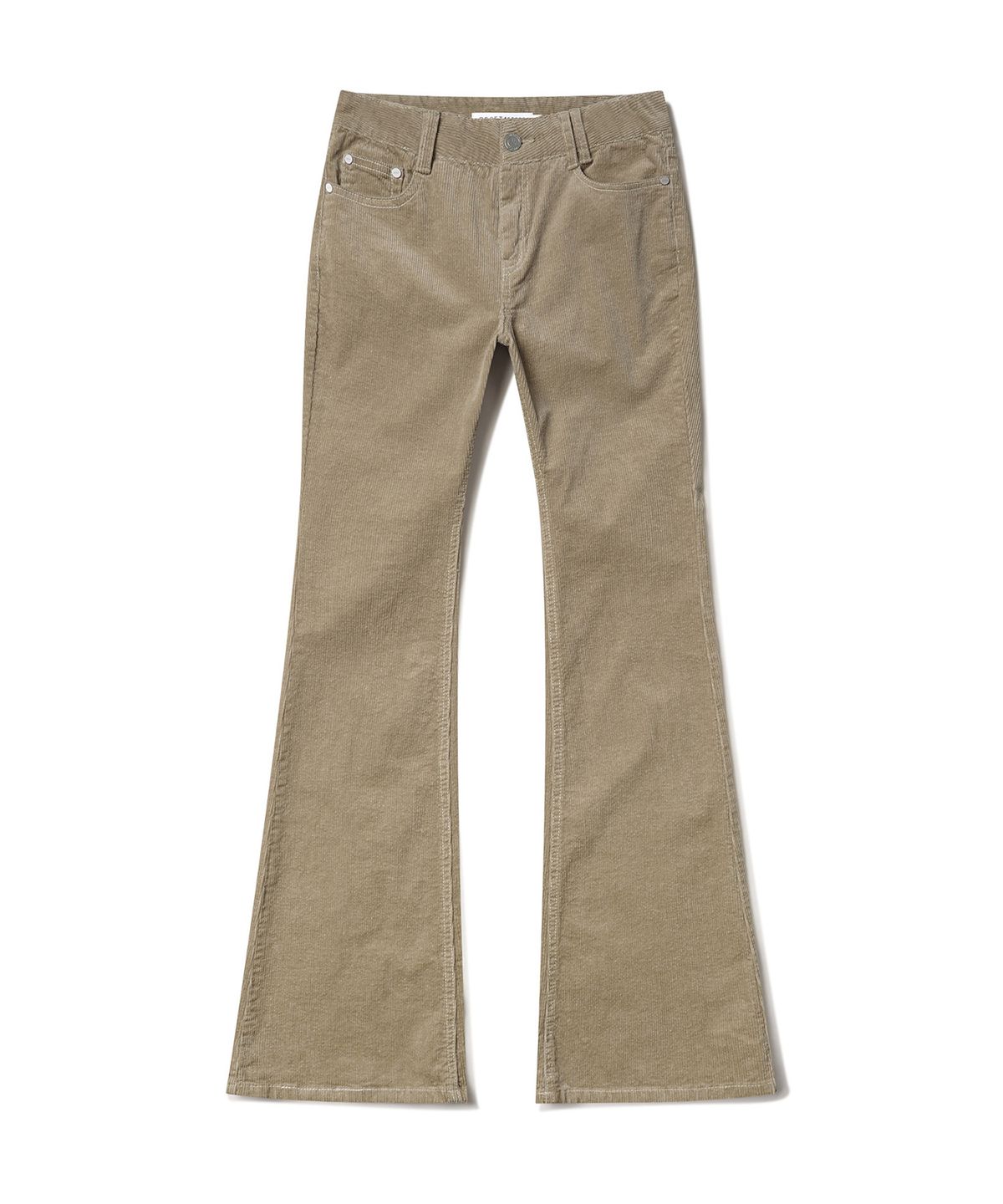 데케트 우먼(DECET WOMEN) Signature Slim Low Rise Flared Corduroy Pants DCWPT041BEIGE