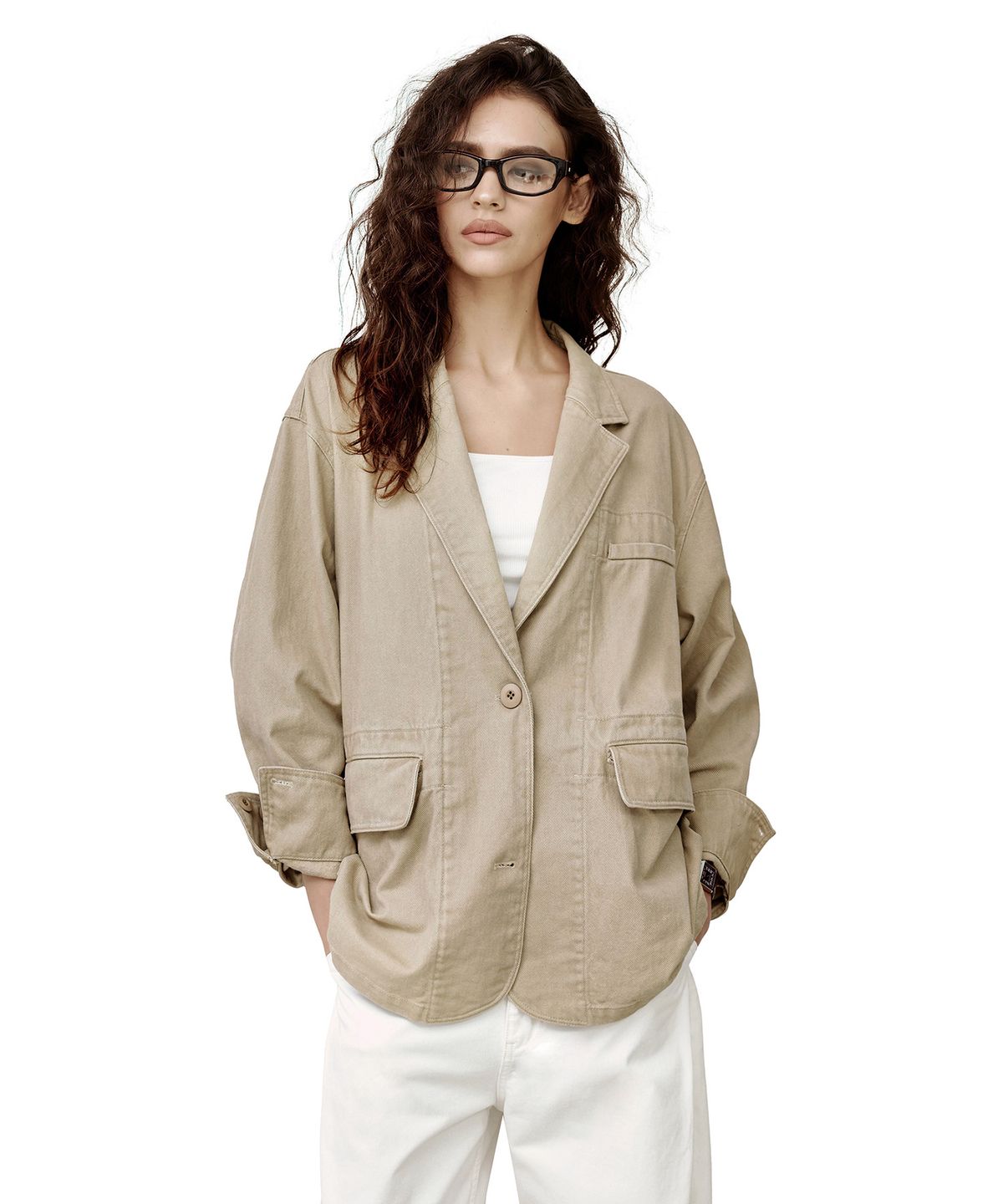 데케트 우먼(DECET WOMEN) Relaxed Blazer DCWJK004BEIGE