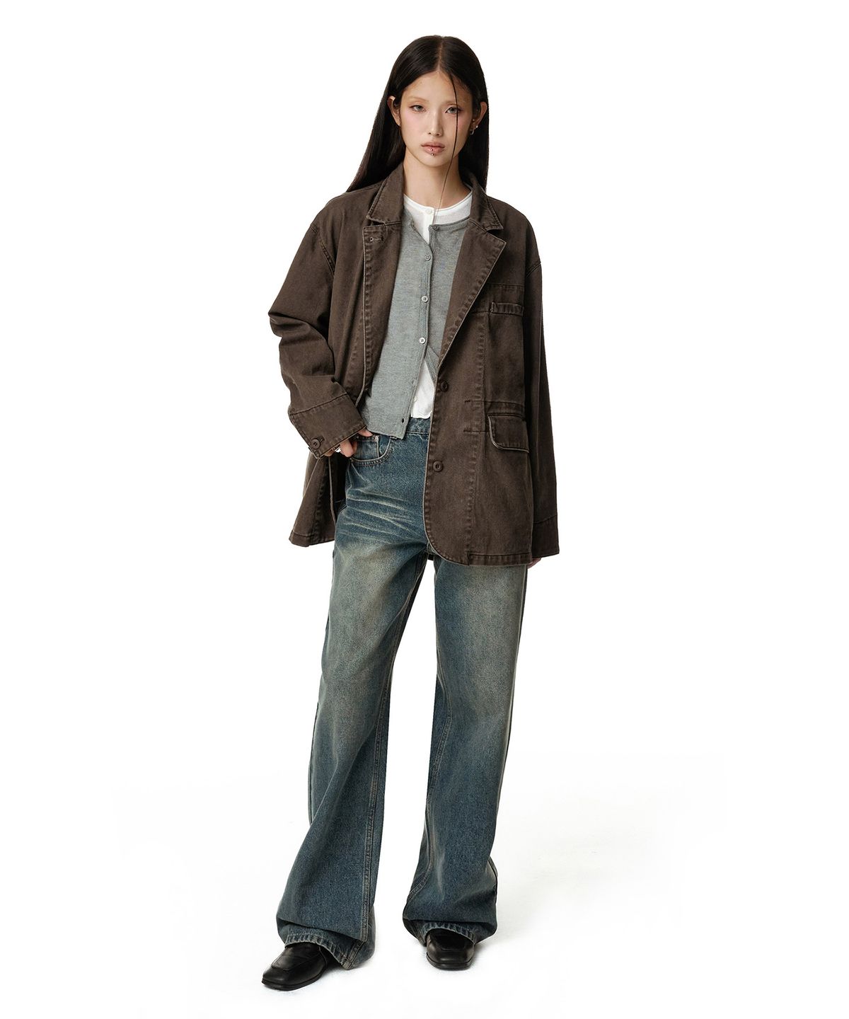 데케트 우먼(DECET WOMEN) Relaxed Blazer DCWJK004BROWN