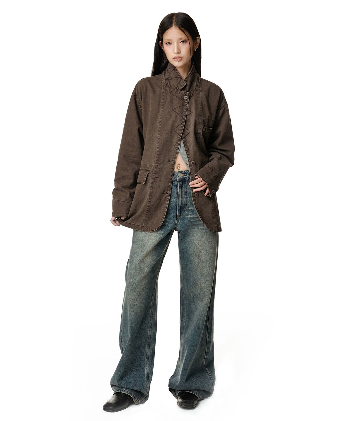 데케트 우먼(DECET WOMEN) Relaxed Blazer DCWJK004BROWN