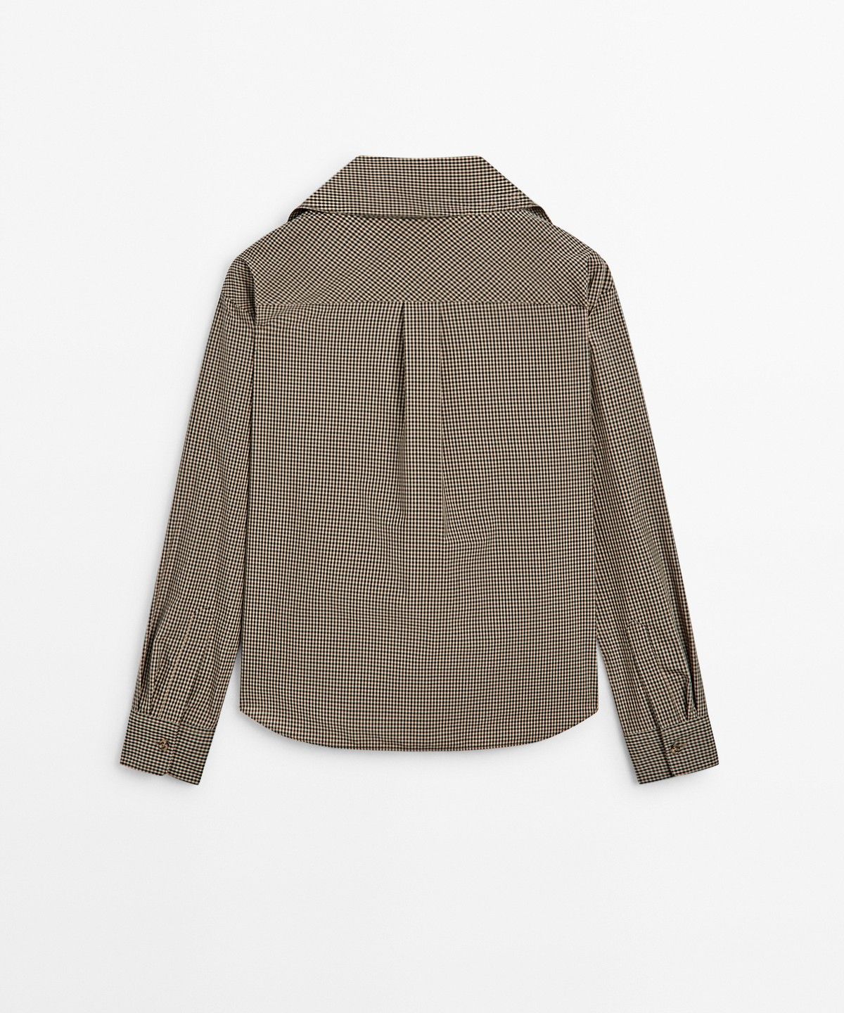 마시모두띠(MASSIMO DUTTI) 코튼 블렌드 깅엄 체크 셔츠