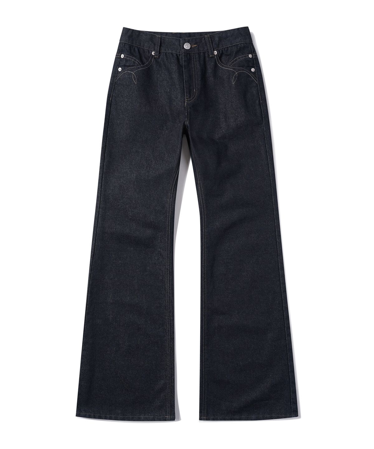 데케트 우먼(DECET WOMEN) [윤비누X데케트우먼]Stitch Pocket Low Rise Relaxed Flared Jeans DCWPT039CPINDIGO