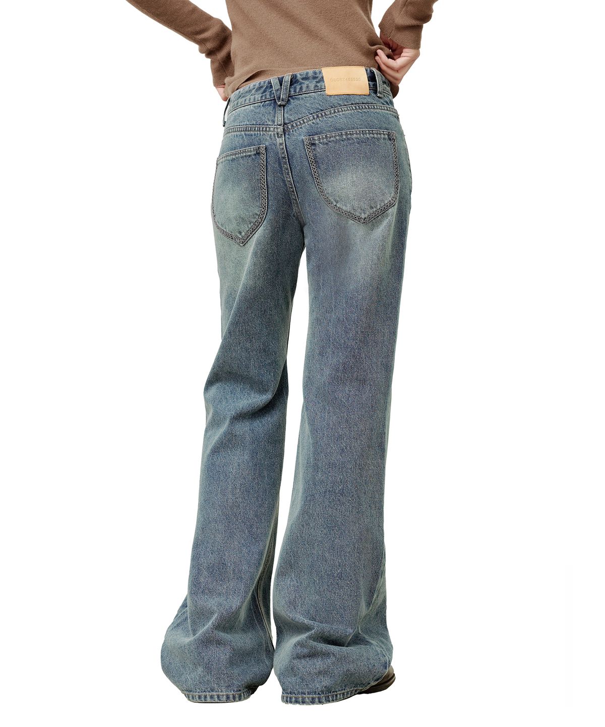 데케트 우먼(DECET WOMEN) [윤비누X데케트우먼]Stitch Pocket Low Rise Relaxed Flared Jeans DCWPT039LIGHTBLUE