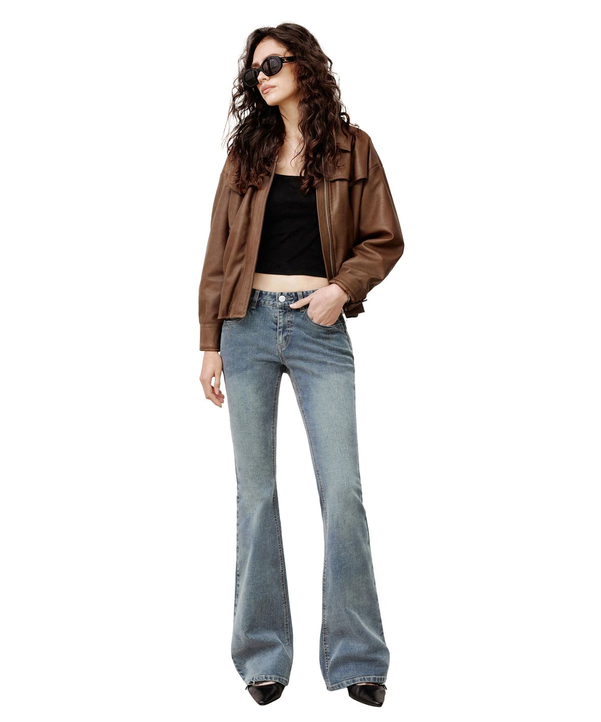 데케트 우먼(DECET WOMEN) [윤비누x데케트우먼]Stitch Pocket Low Rise Slim Flared Jeans DCWPT036LIGHTBLUE