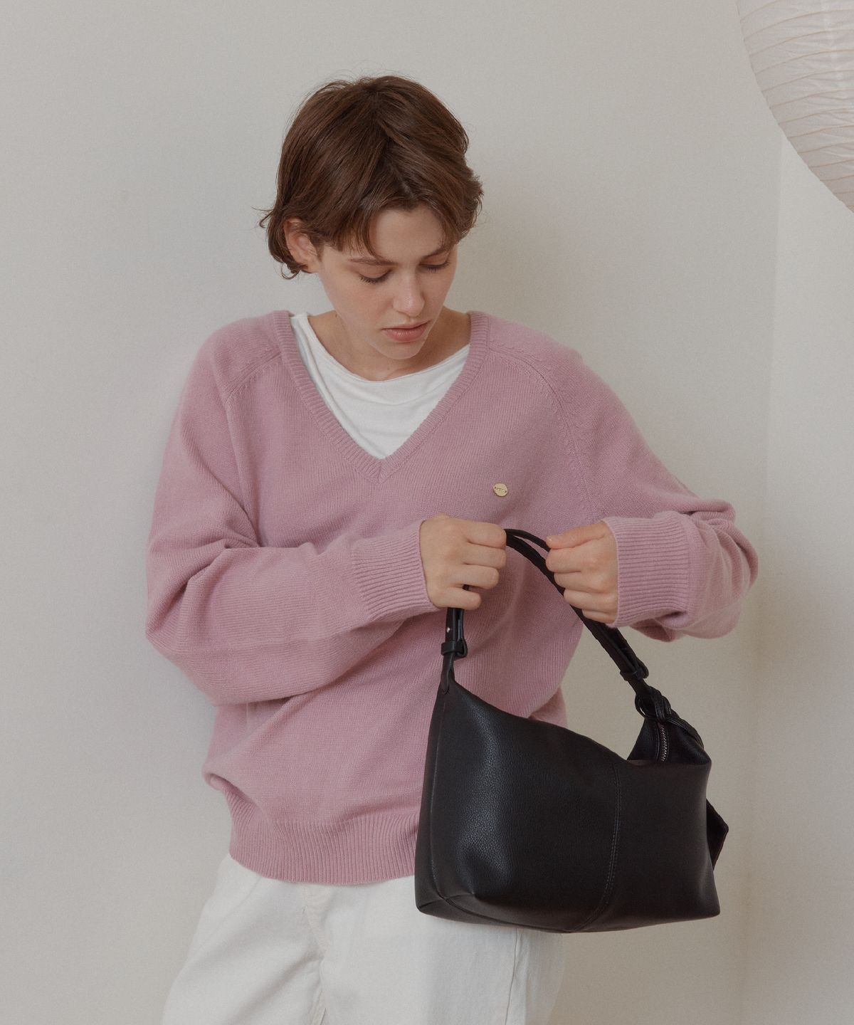 아노에틱(ANOETIC) ANC V-NECK KNIT_PINK