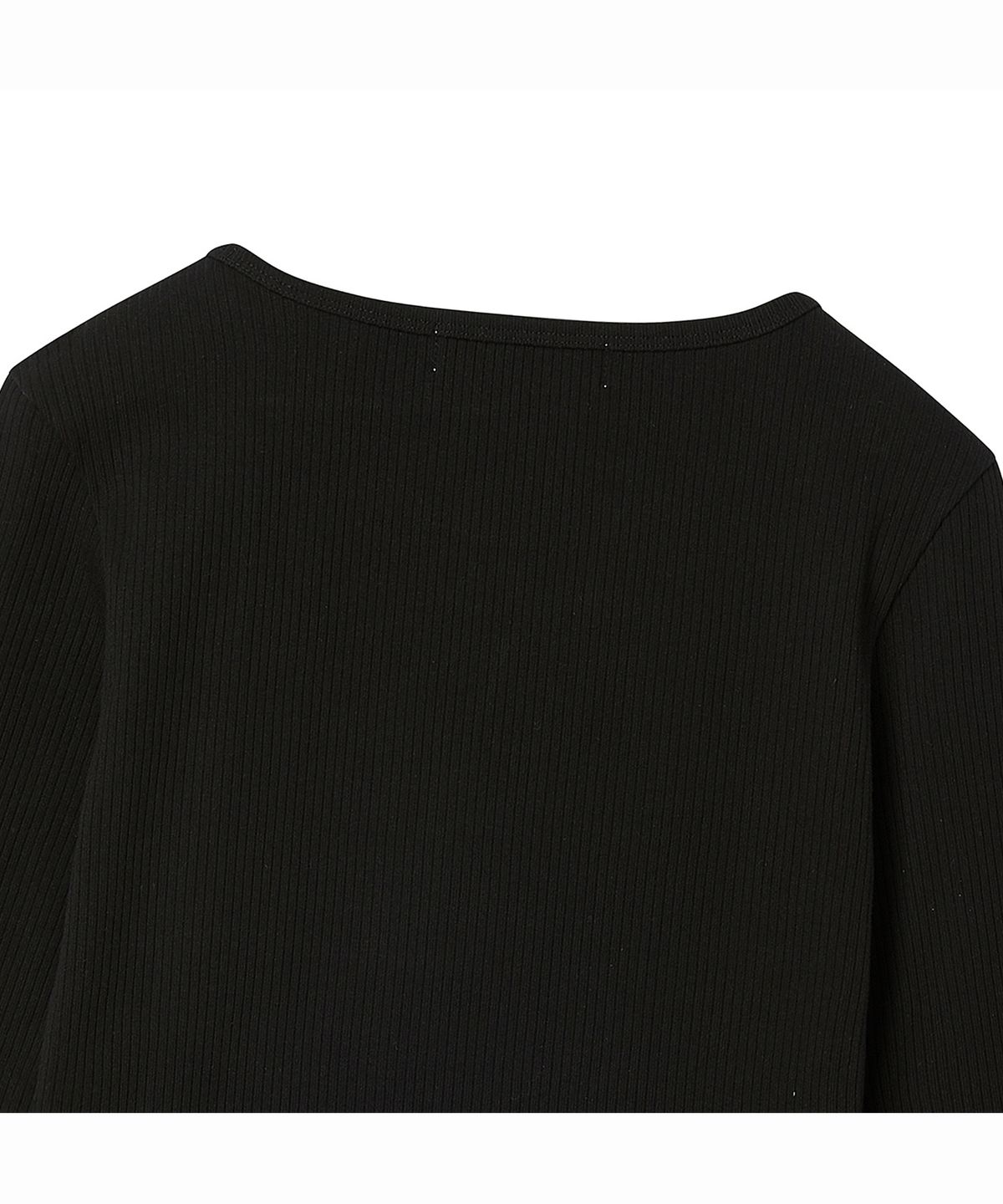 프렌다(PRENDA) SCRIPT LOGO SLIM LONG SLEEVE BLACK