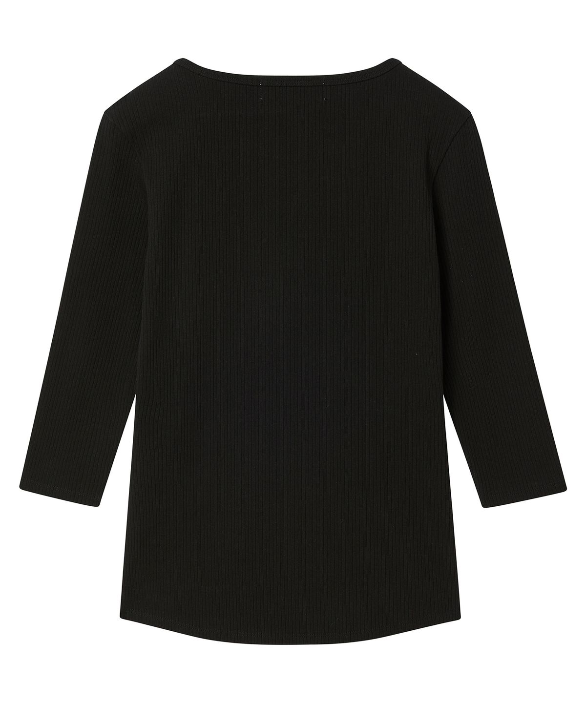 프렌다(PRENDA) SCRIPT LOGO SLIM LONG SLEEVE BLACK