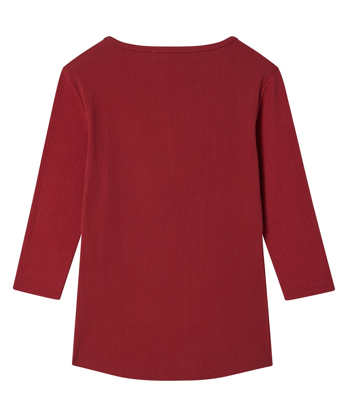 프렌다(PRENDA) SCRIPT LOGO SLIM LONG SLEEVE BURGUNDY