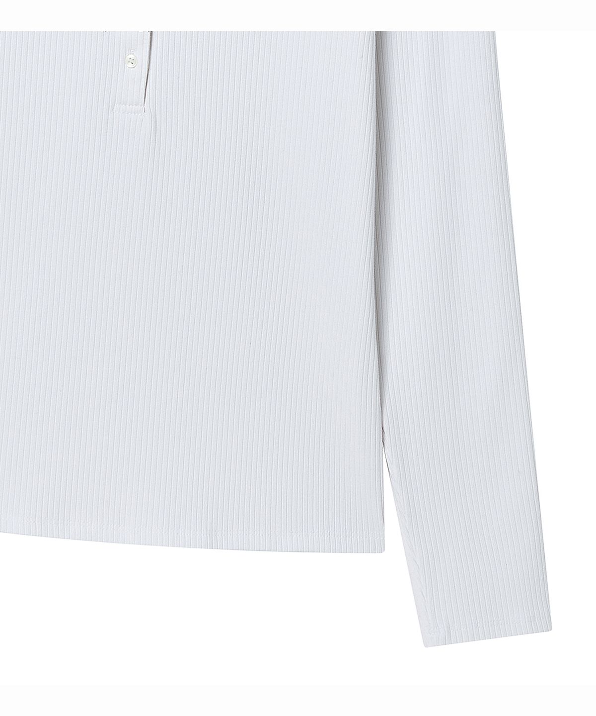 프렌다(PRENDA) WING GRAPHIC HENLEY LONG SLEEVE WHITE