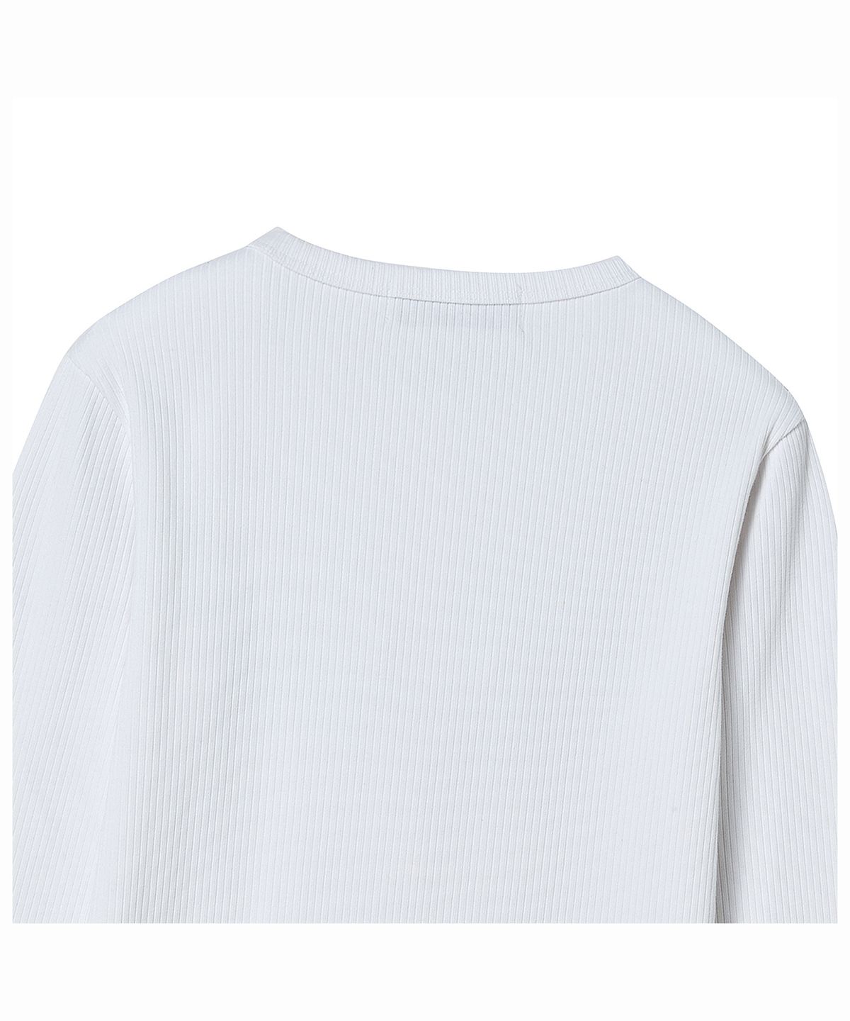 프렌다(PRENDA) WING GRAPHIC HENLEY LONG SLEEVE WHITE