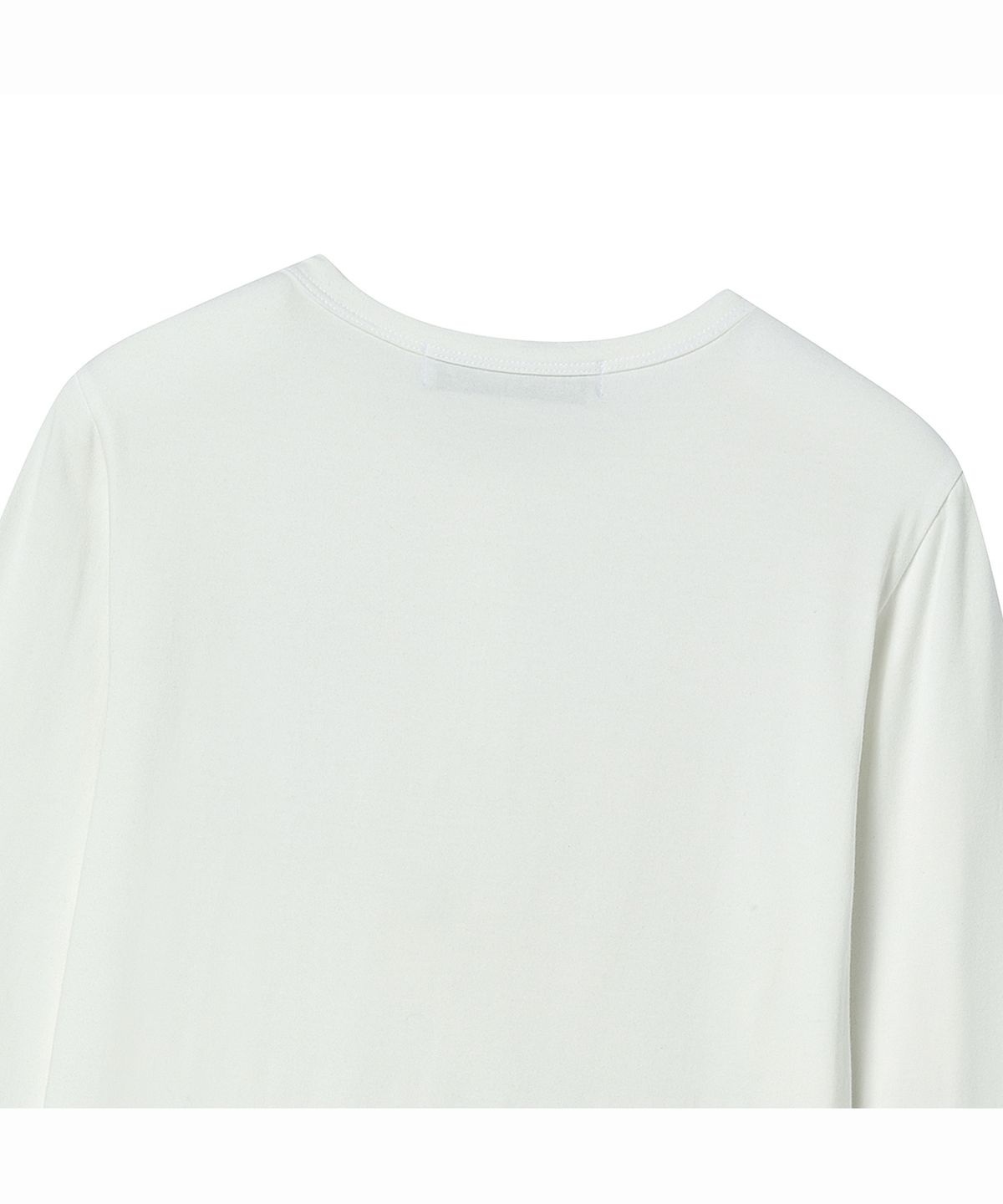 프렌다(PRENDA) DEPT NUMBERING HENLEY LONG SLEEVE WHITE