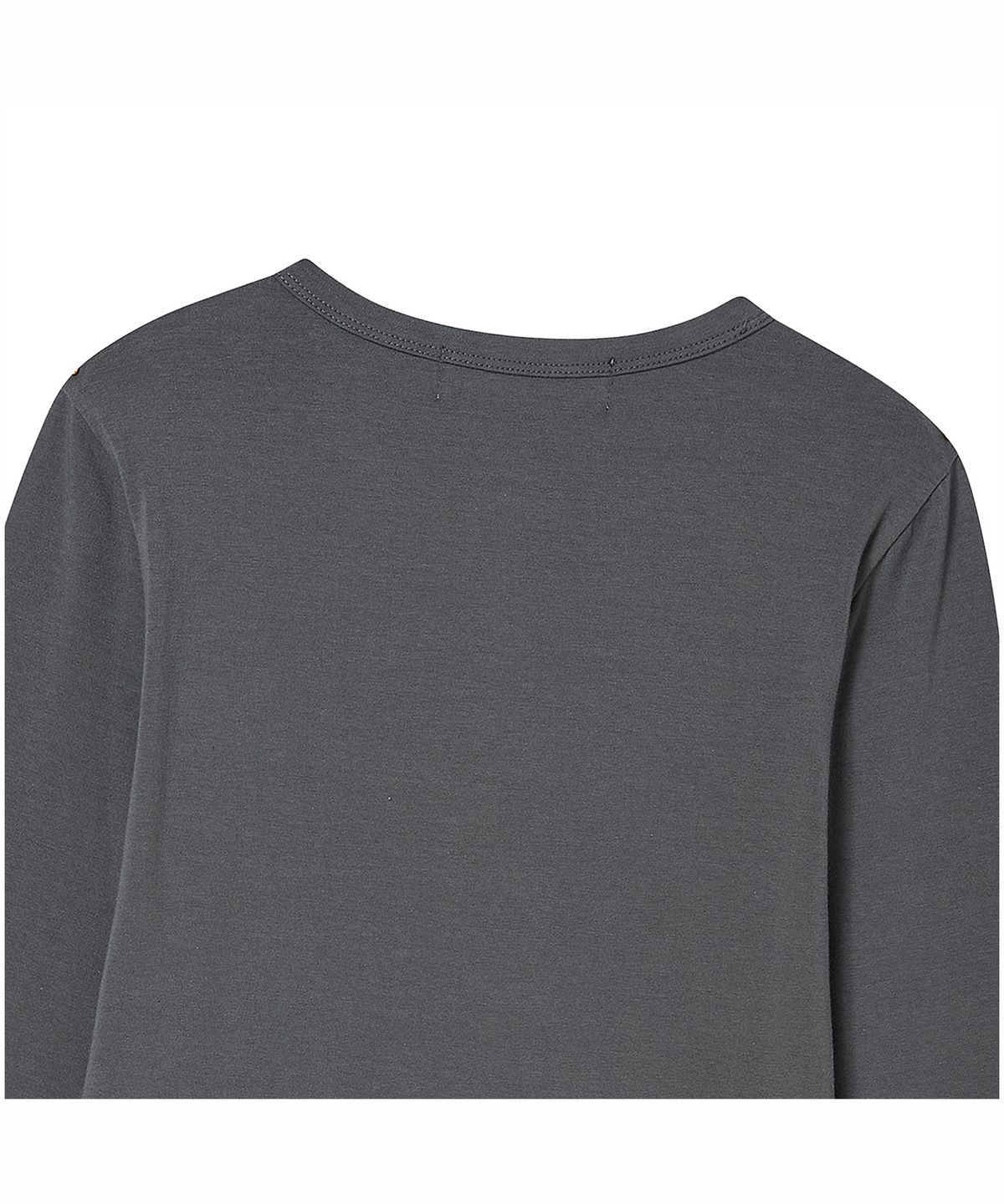 프렌다(PRENDA) SECRET LETTERING HENLEY LONG SLEEVE CHARCOAL