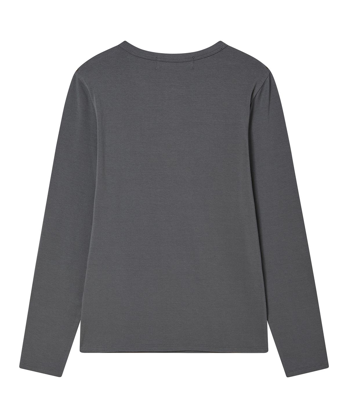 프렌다(PRENDA) SECRET LETTERING HENLEY LONG SLEEVE CHARCOAL