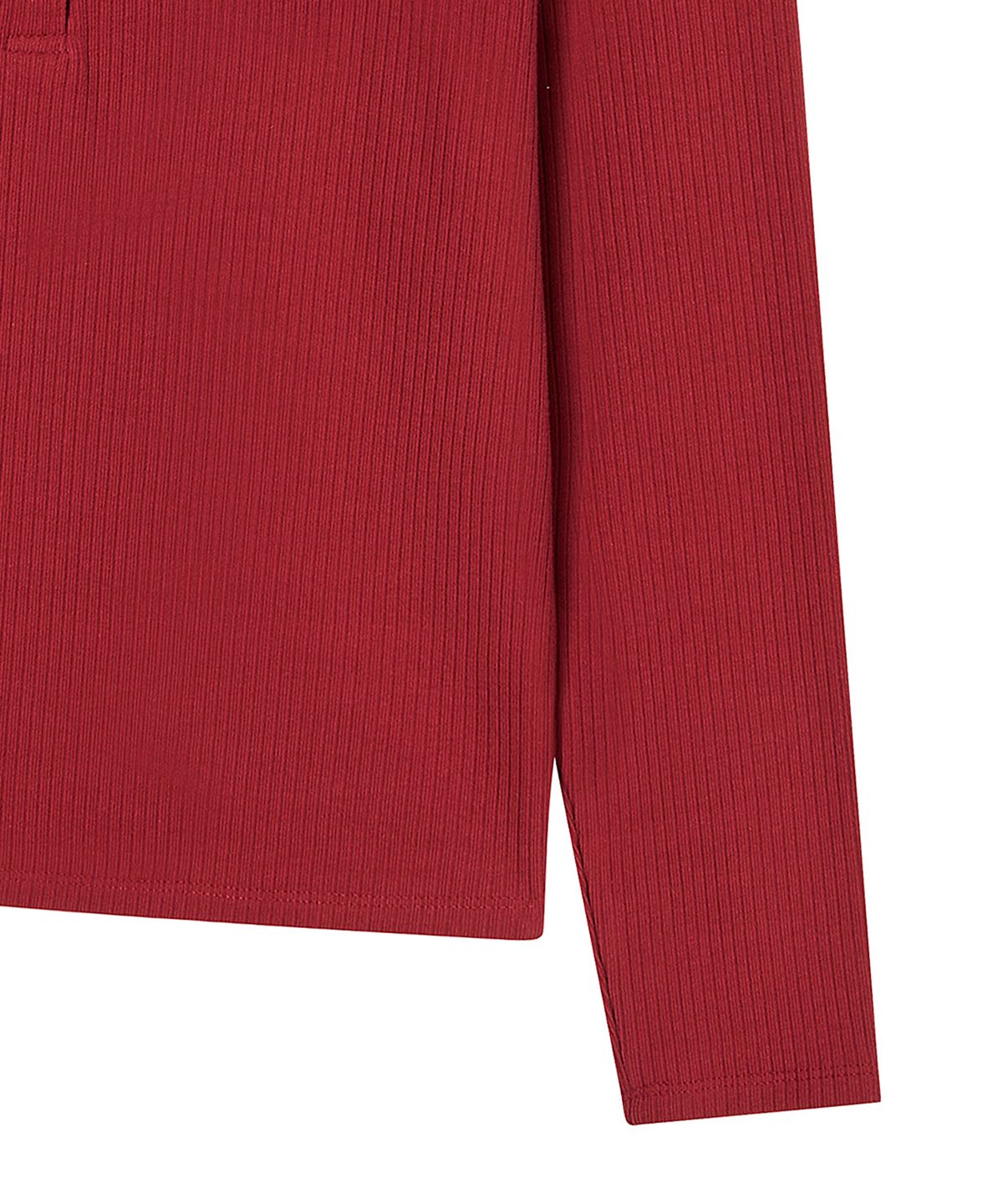 프렌다(PRENDA) NUMBER 3 HENLEY LONG SLEEVE BURGUNDY
