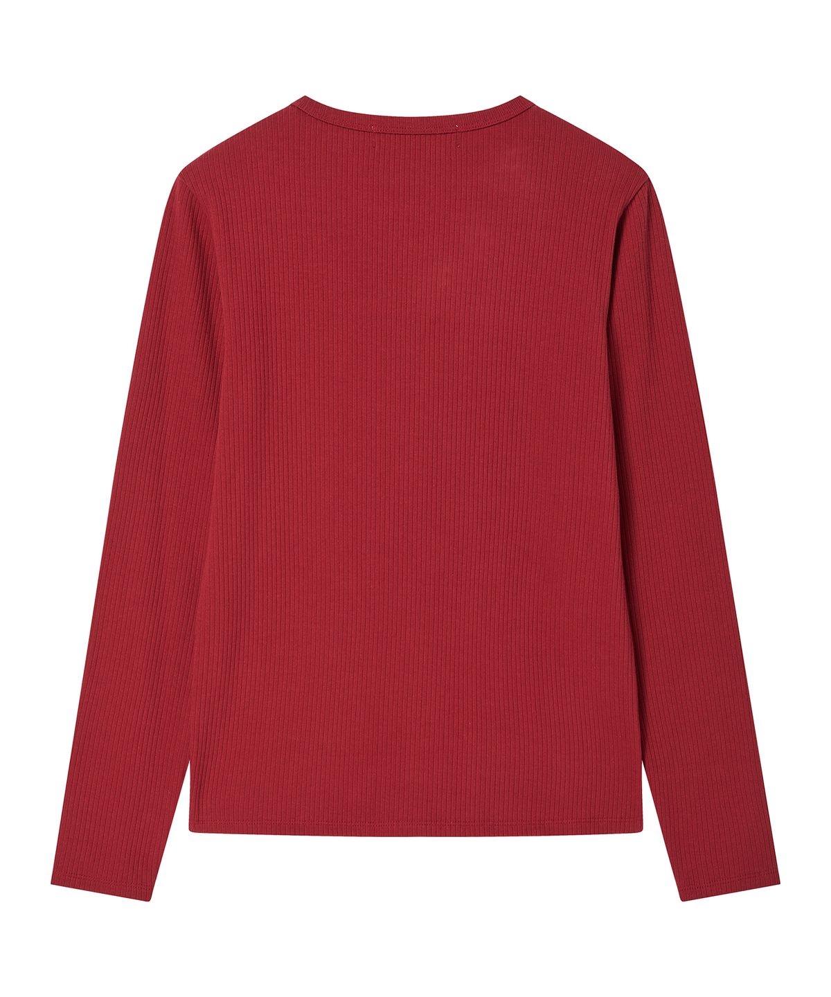 프렌다(PRENDA) NUMBER 3 HENLEY LONG SLEEVE BURGUNDY