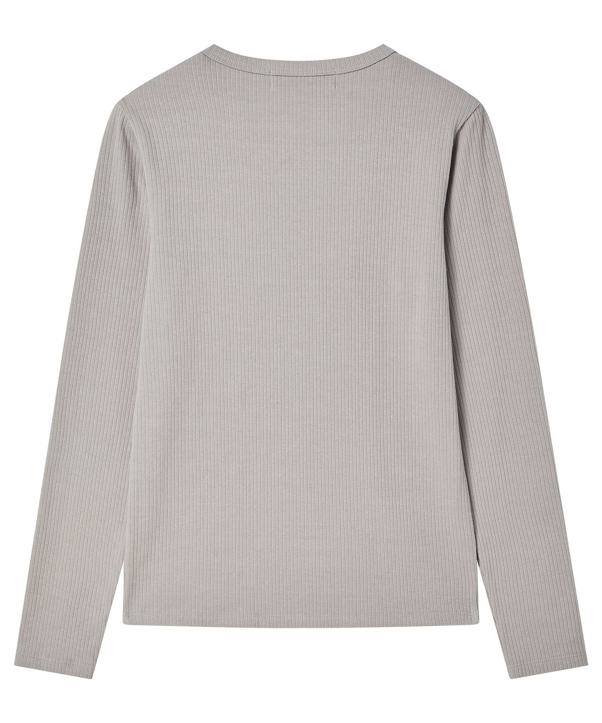 프렌다(PRENDA) NUMBER 3 HENLEY LONG SLEEVE LIGHT GRAY