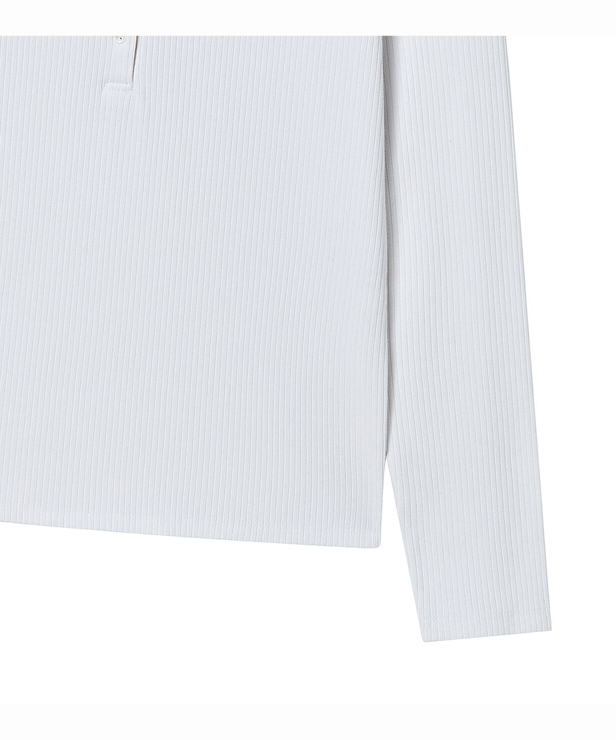 프렌다(PRENDA) NUMBER 3 HENLEY LONG SLEEVE WHITE