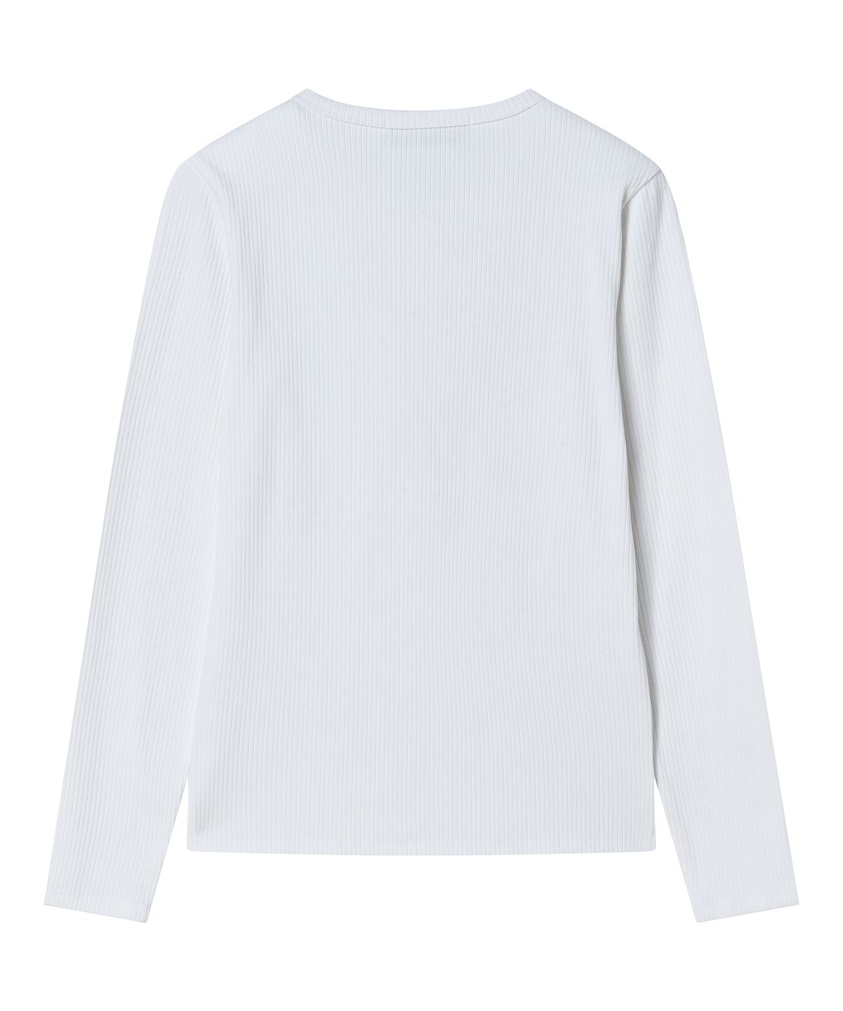 프렌다(PRENDA) NUMBER 3 HENLEY LONG SLEEVE WHITE