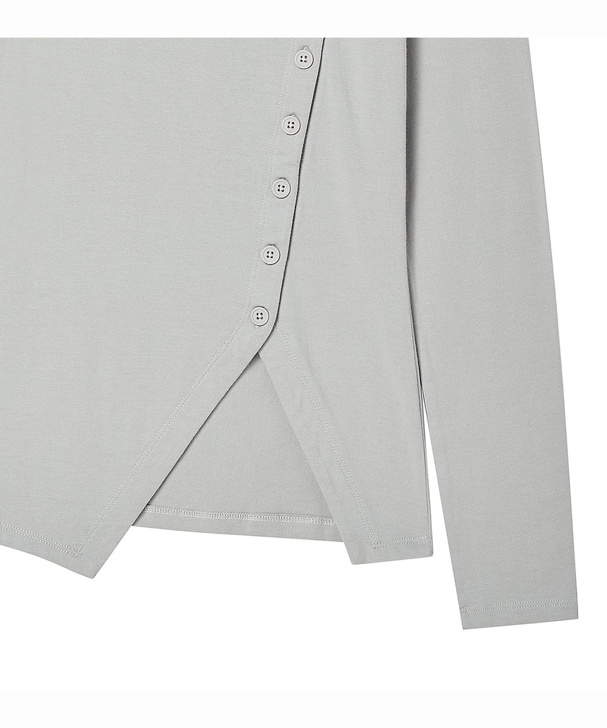 프렌다(PRENDA) BLAZE BUTTON WRAP LONG SLEEVE GRAY