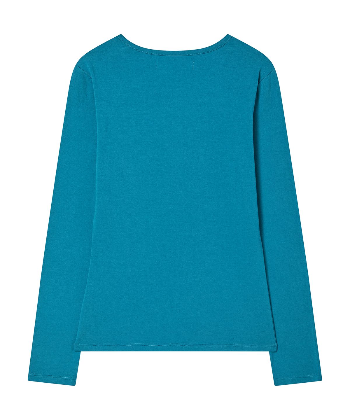 프렌다(PRENDA) POCKET HENLEY LONG SLEEVE AQUA BLUE