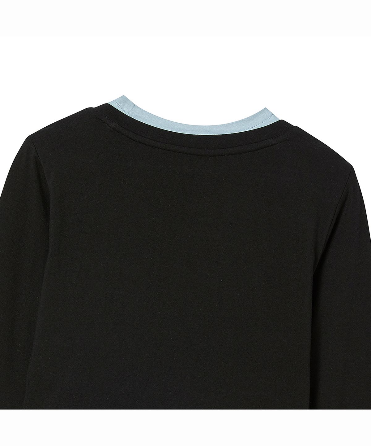 프렌다(PRENDA) CROSS SLIT LAYERED LONG SLEEVE BLACK