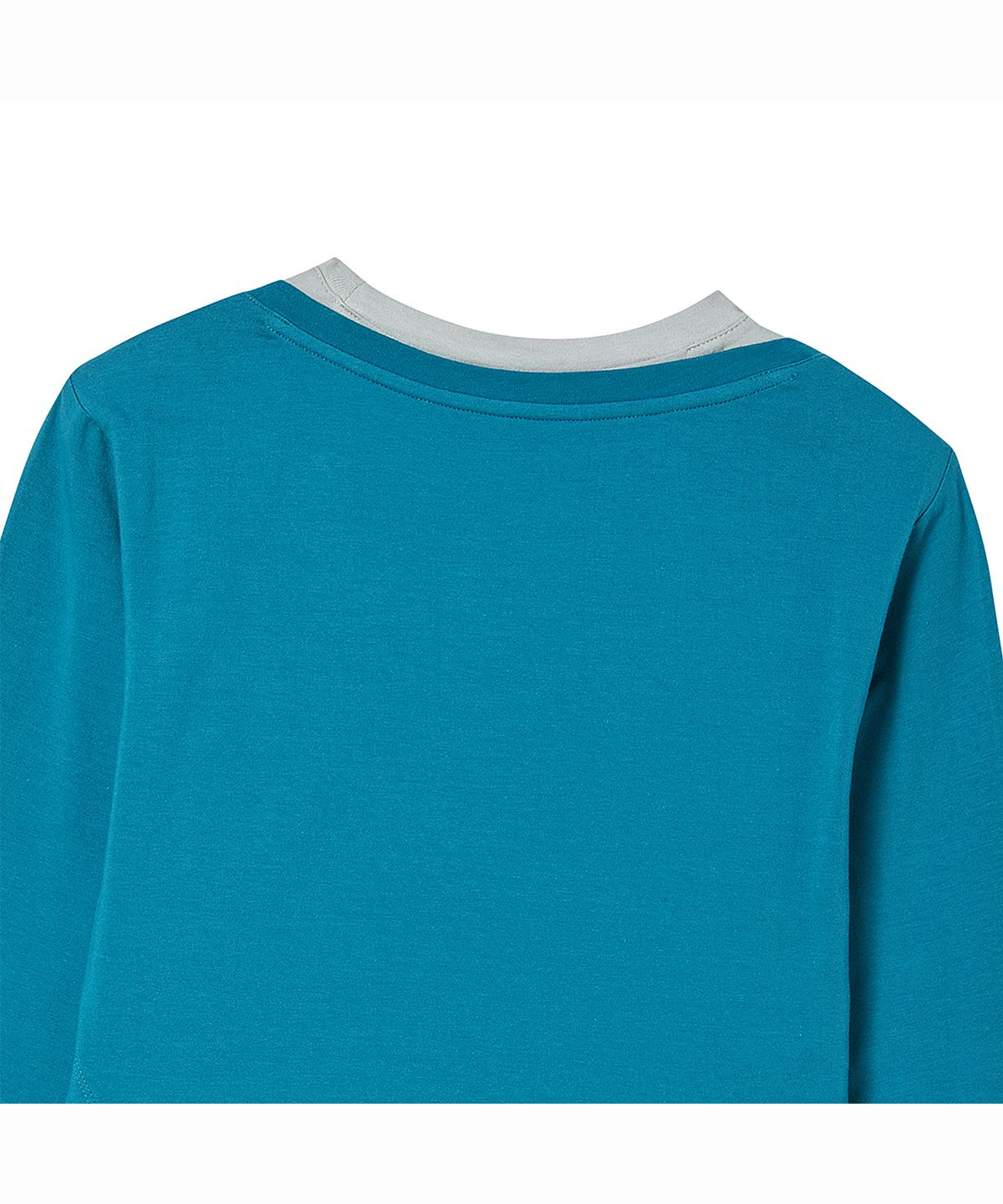 프렌다(PRENDA) CROSS SLIT LAYERED LONG SLEEVE AQUA BLUE