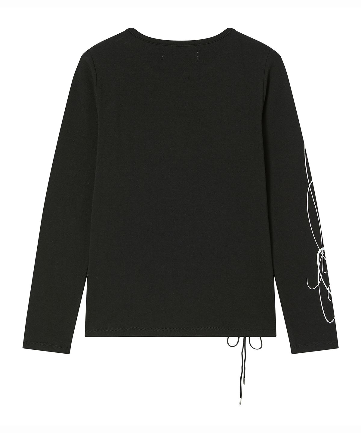 프렌다(PRENDA) CROSS LACE-UP LONG SLEEVE BLACK