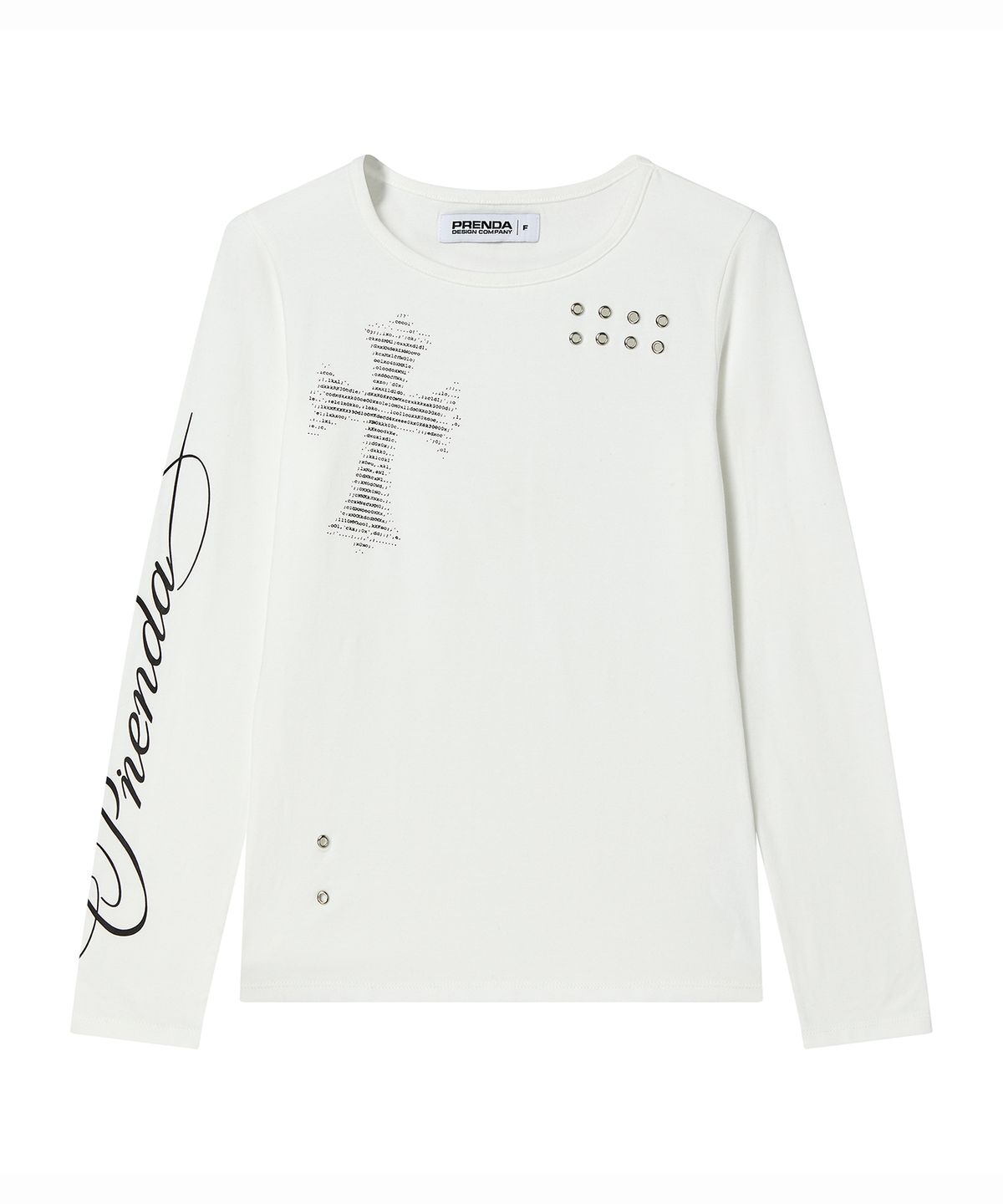 프렌다(PRENDA) CROSS LACE-UP LONG SLEEVE WHITE