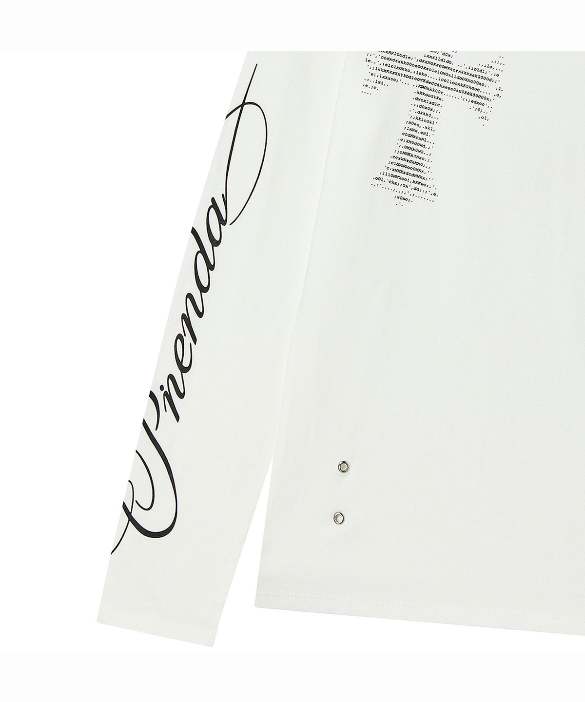 프렌다(PRENDA) CROSS LACE-UP LONG SLEEVE WHITE