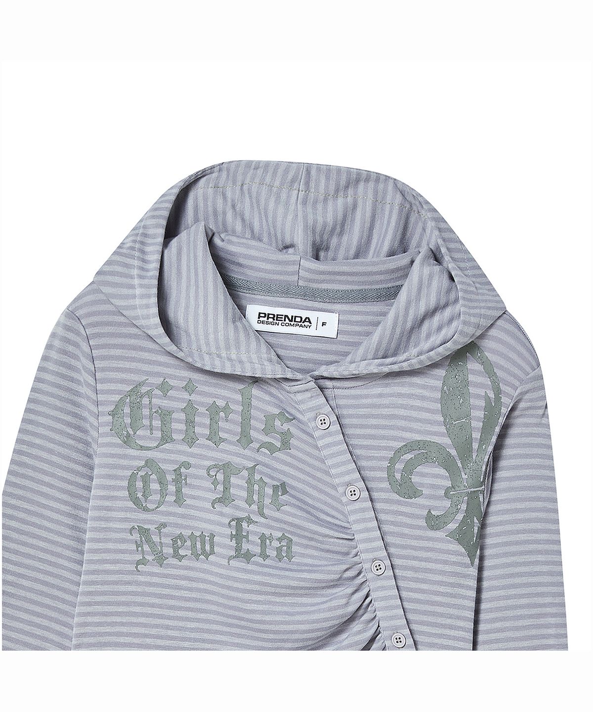 프렌다(PRENDA) HERALD GRAPHIC HOODED LONG SLEEVE LAVENDER
