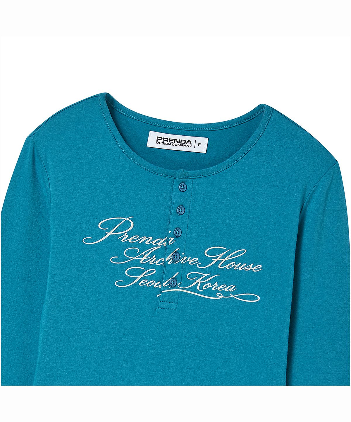 프렌다(PRENDA) ARCHIVE ATELIER LAYERED LONG SLEEVE AQUA BLUE