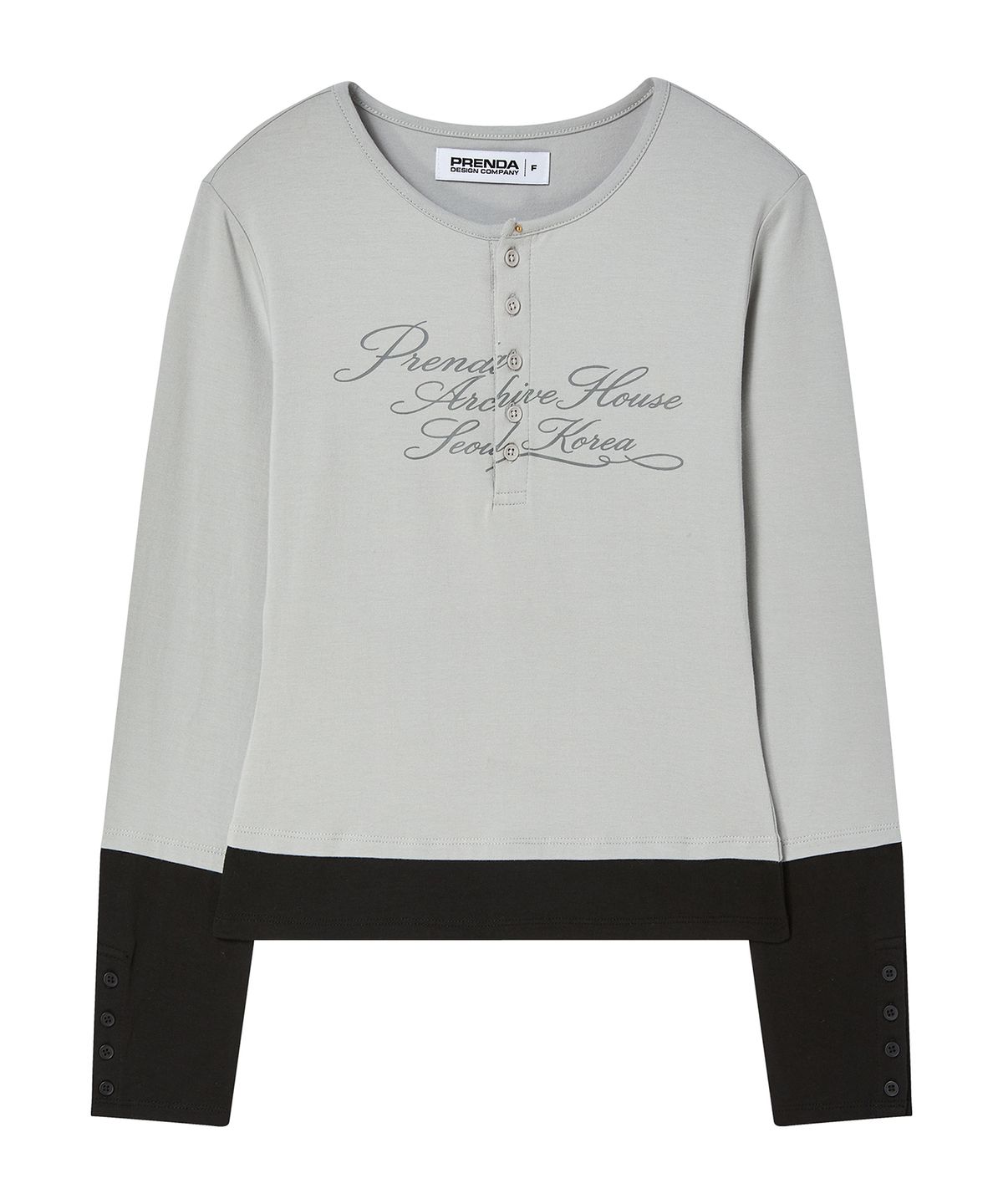 프렌다(PRENDA) ARCHIVE ATELIER LAYERED LONG SLEEVE GRAY