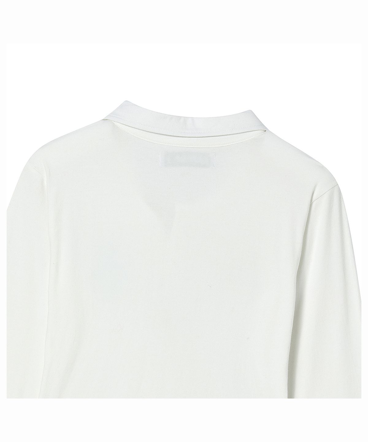 프렌다(PRENDA) LOGO EMBLEM POLO LONG SLEEVE WHITE