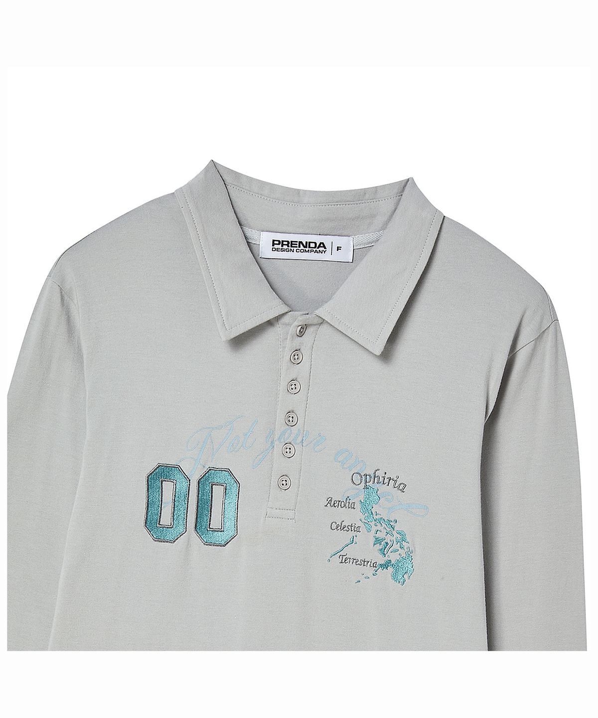 프렌다(PRENDA) NOT YOUR ANGEL POLO LONG SLEEVE GRAY