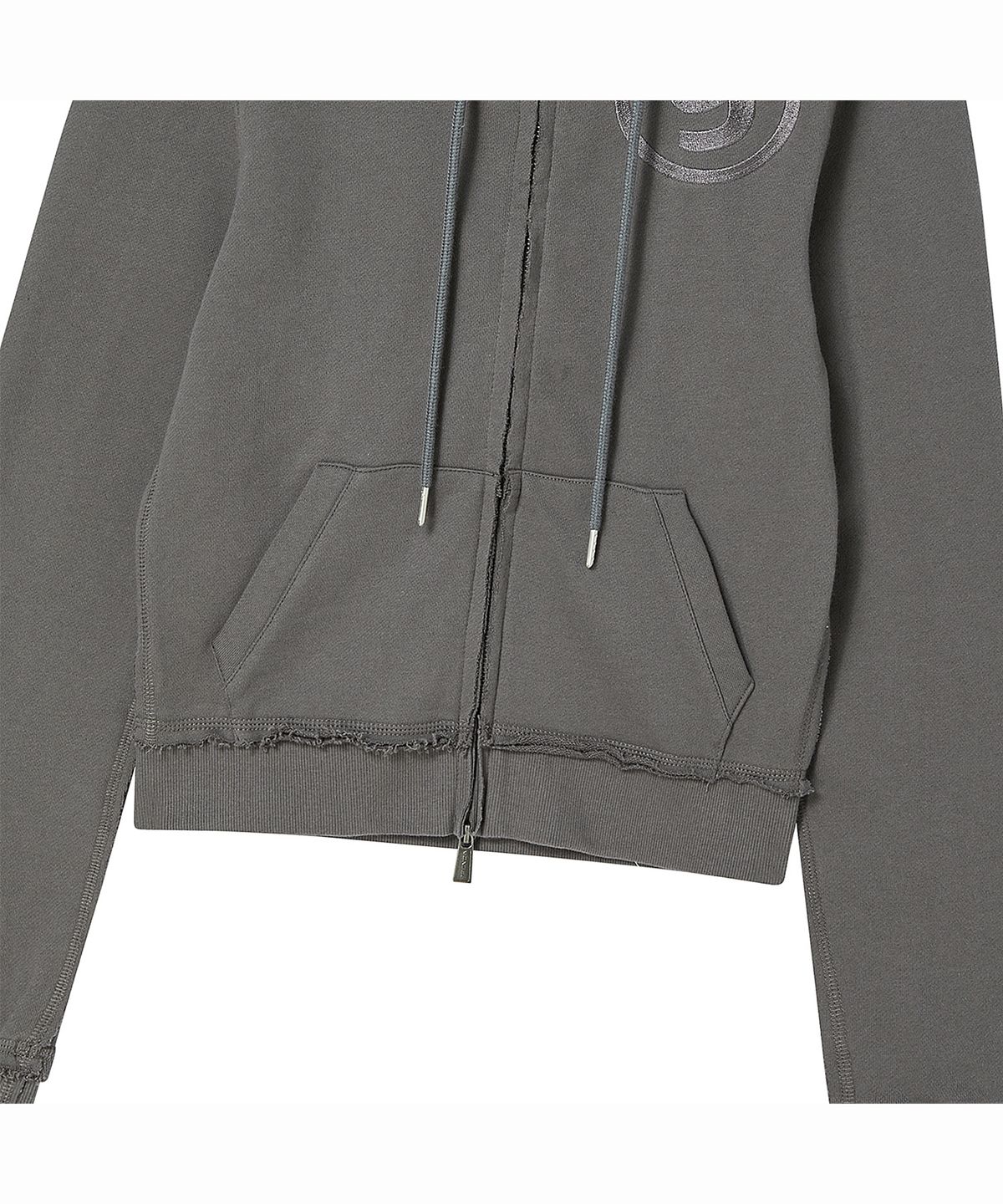 프렌다(PRENDA) NUMBER 9 HOOD ZIP UP CHARCOAL
