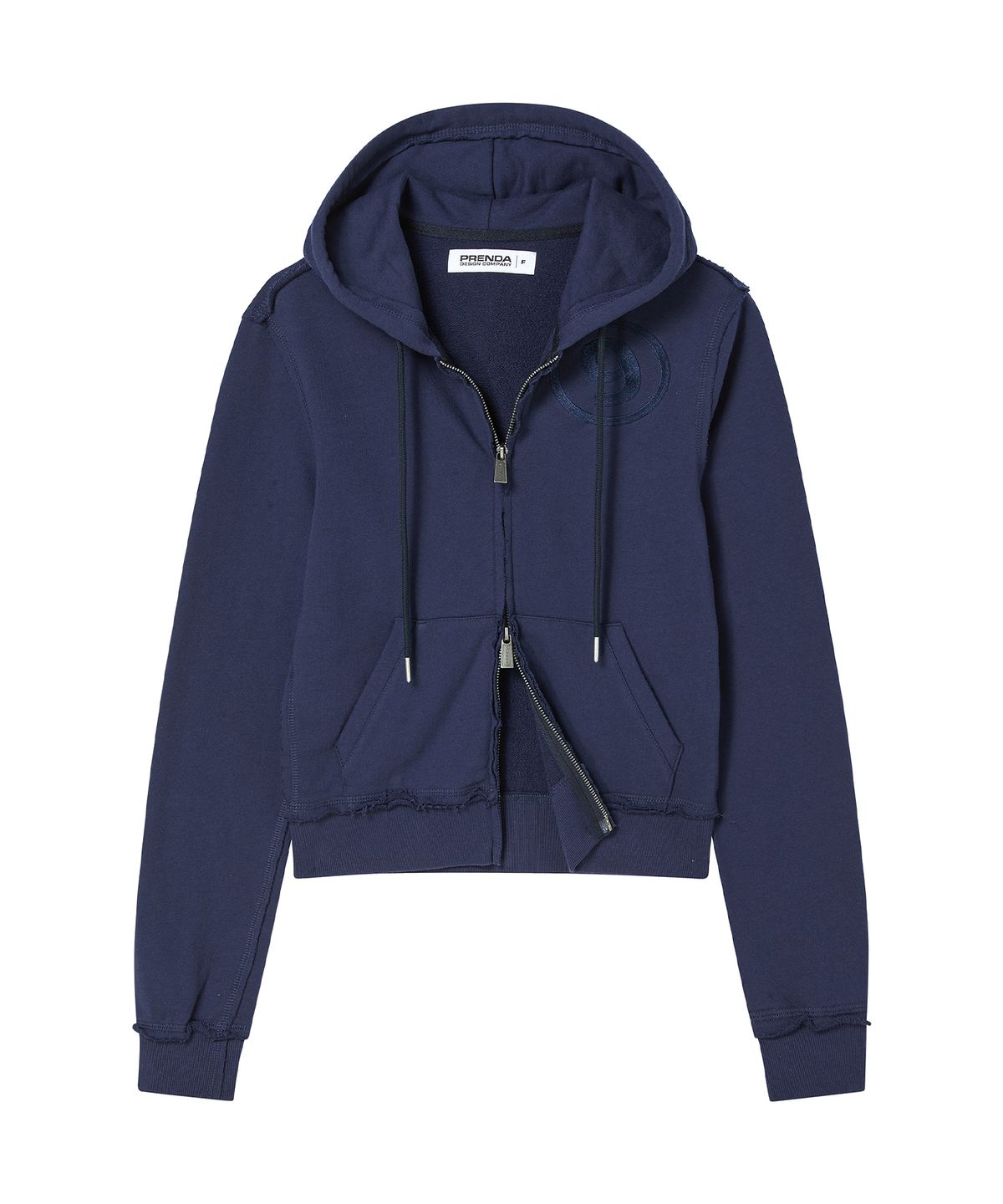 프렌다(PRENDA) NUMBER 9 HOOD ZIP UP NAVY