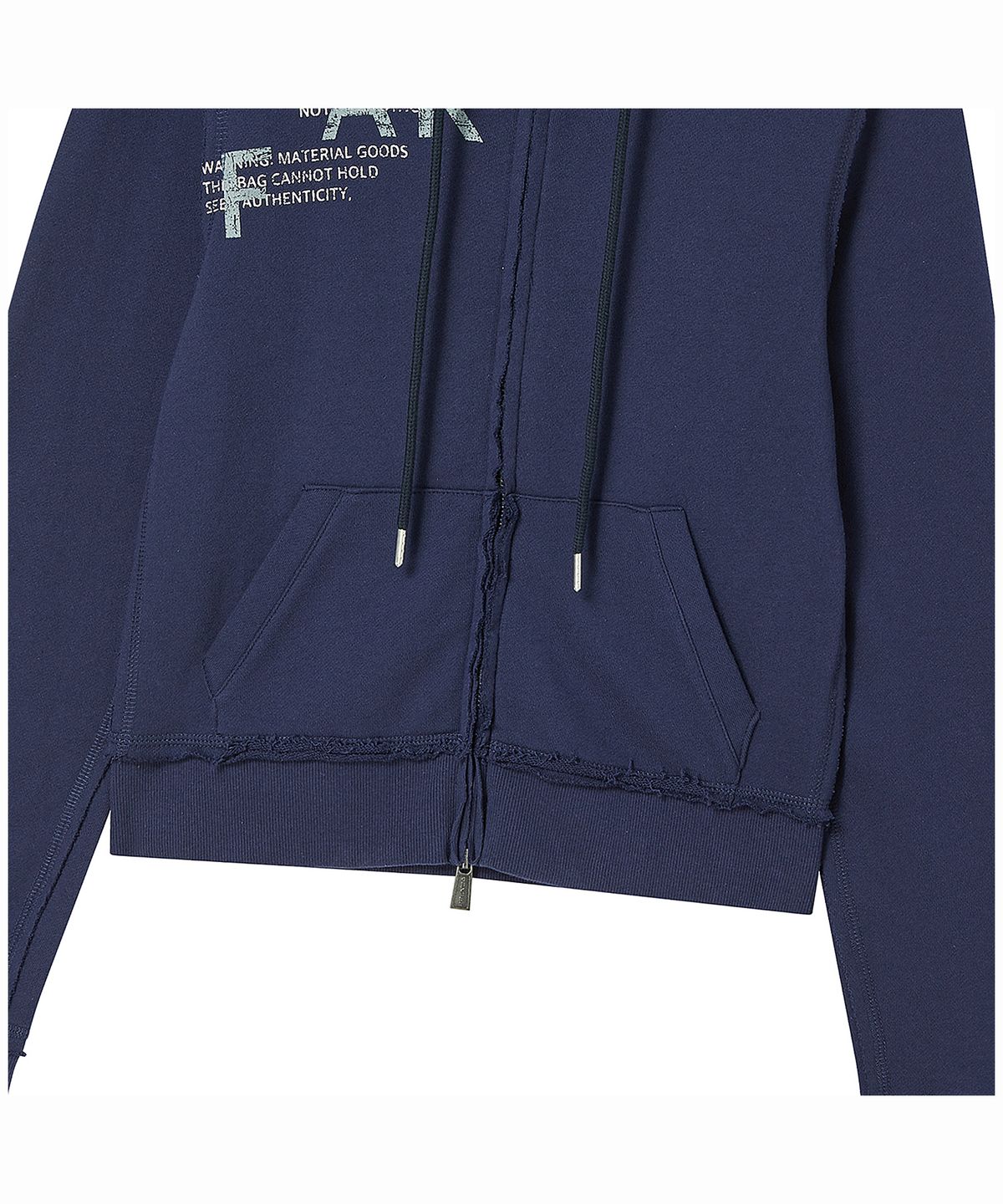 프렌다(PRENDA) ARCHIVE LETTERING HOOD ZIP UP NAVY