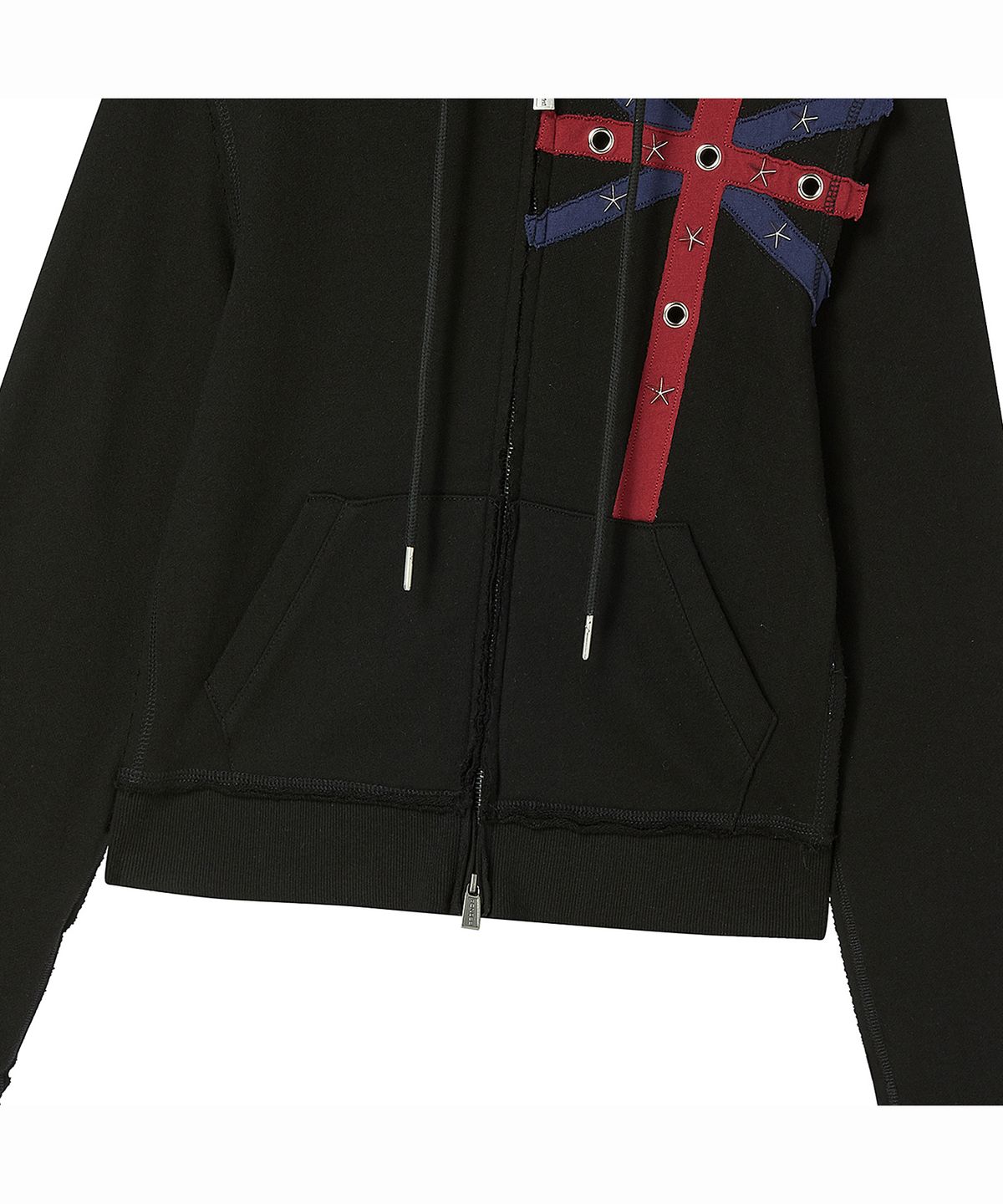 프렌다(PRENDA) STAR UNION HOOD ZIP UP BLACK