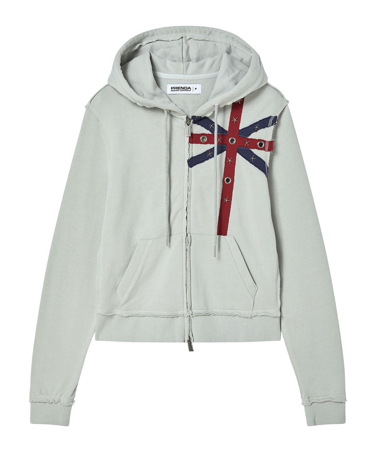 프렌다(PRENDA) STAR UNION HOOD ZIP UP GRAY
