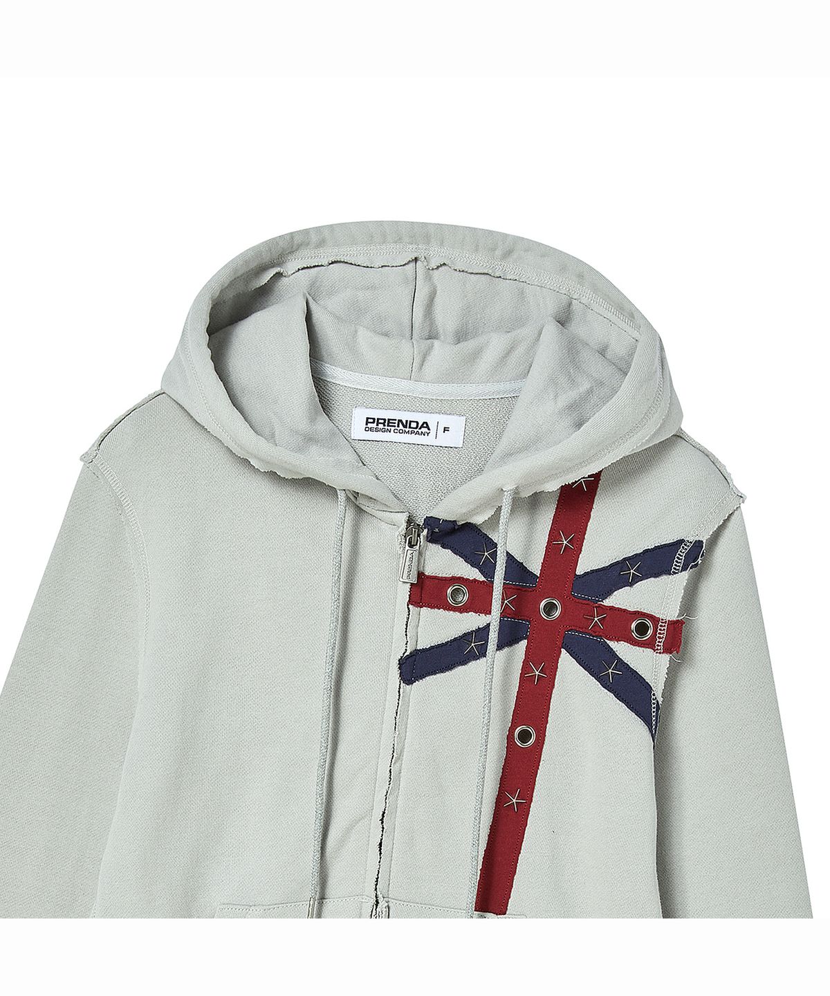 프렌다(PRENDA) STAR UNION HOOD ZIP UP GRAY