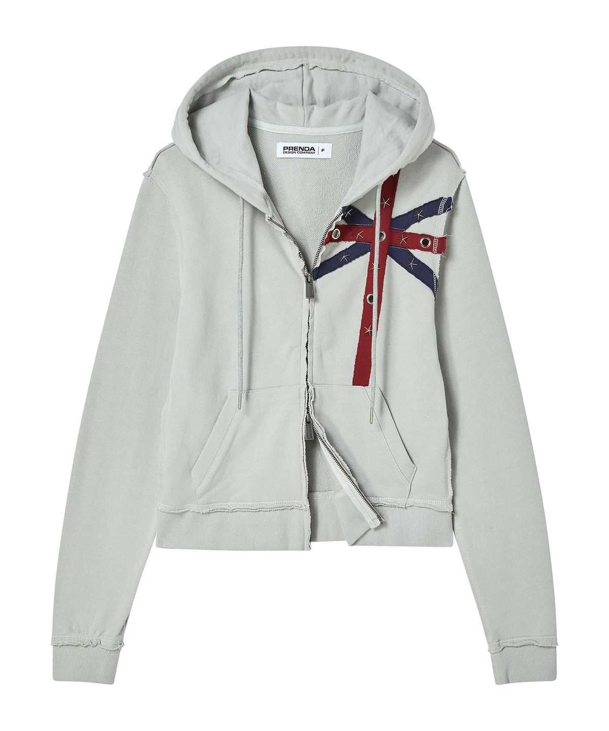 프렌다(PRENDA) STAR UNION HOOD ZIP UP GRAY