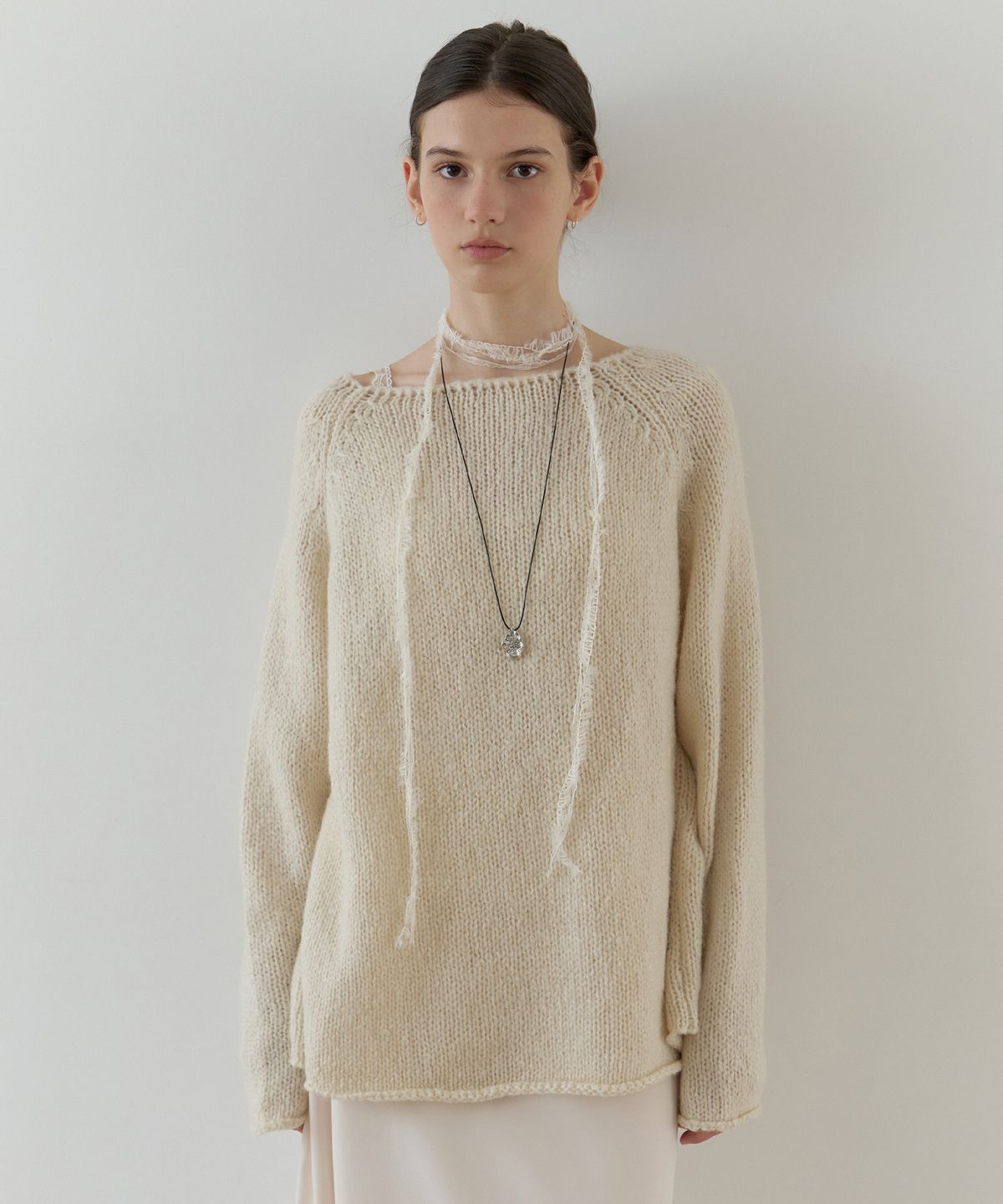 리엘(RE L) [2nd] Bonheur raglan knit (oat beige)