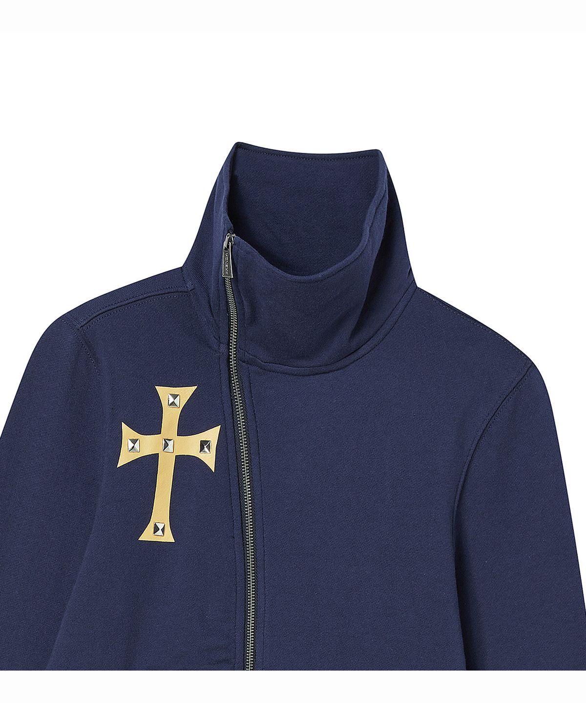 프렌다(PRENDA) STUD CROSS ZIP UP NAVY
