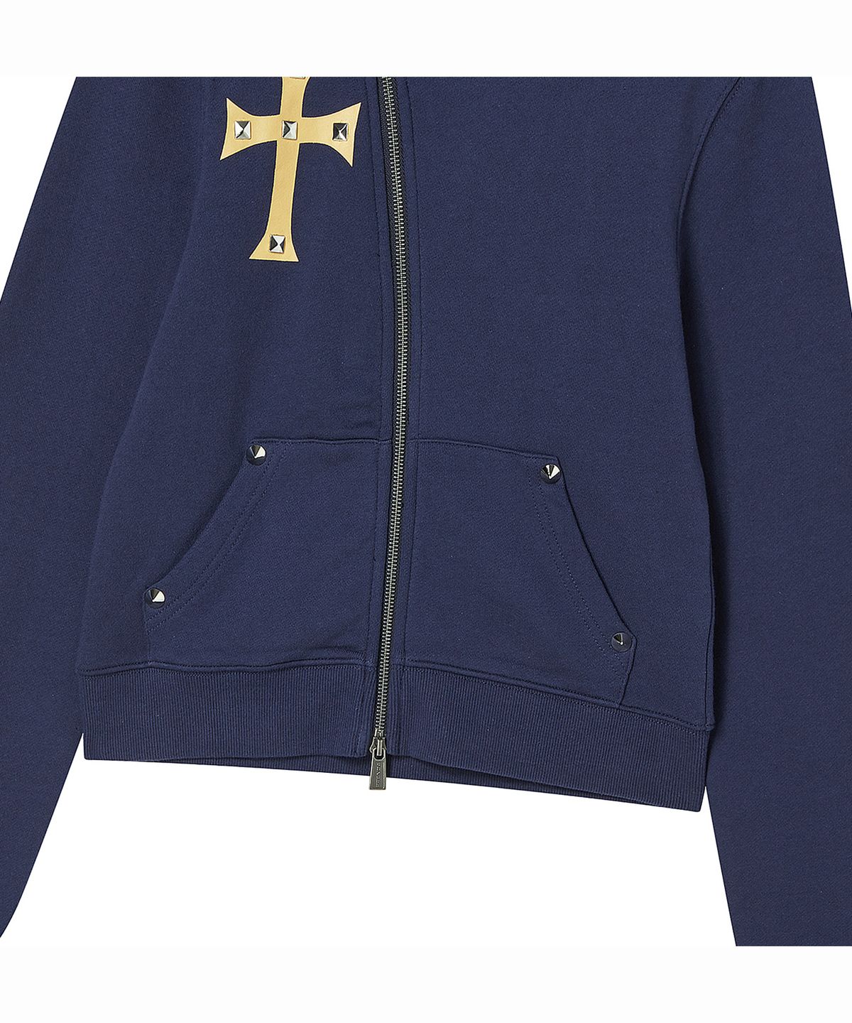 프렌다(PRENDA) STUD CROSS ZIP UP NAVY