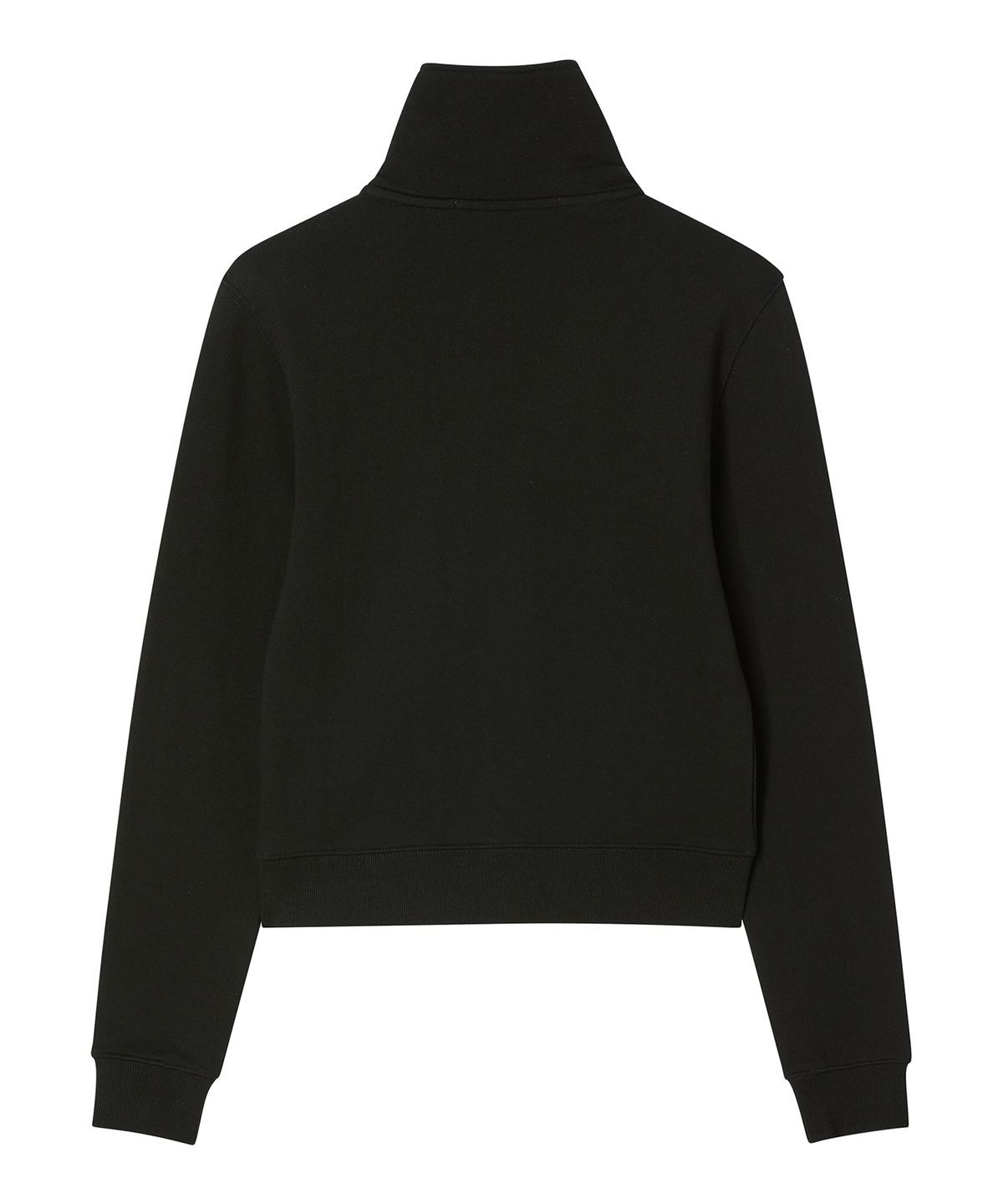 프렌다(PRENDA) CROSS ASYM HIGH NECK ZIP UP BLACK