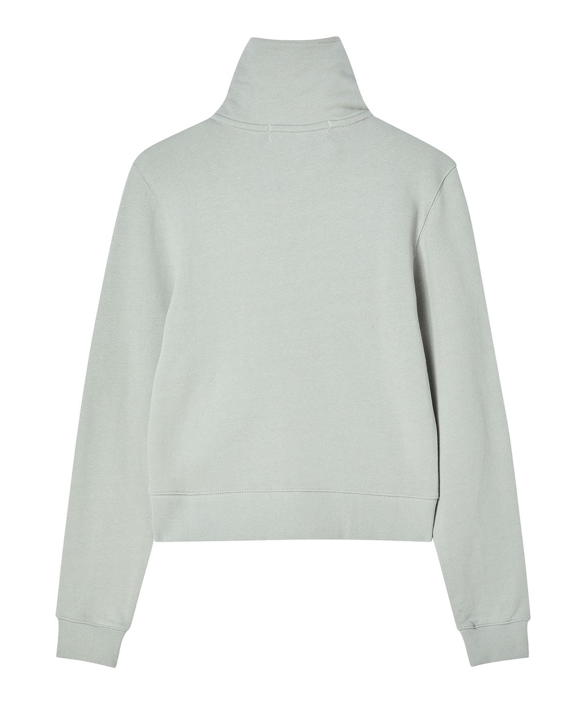 프렌다(PRENDA) CROSS ASYM HIGH NECK ZIP UP GRAY