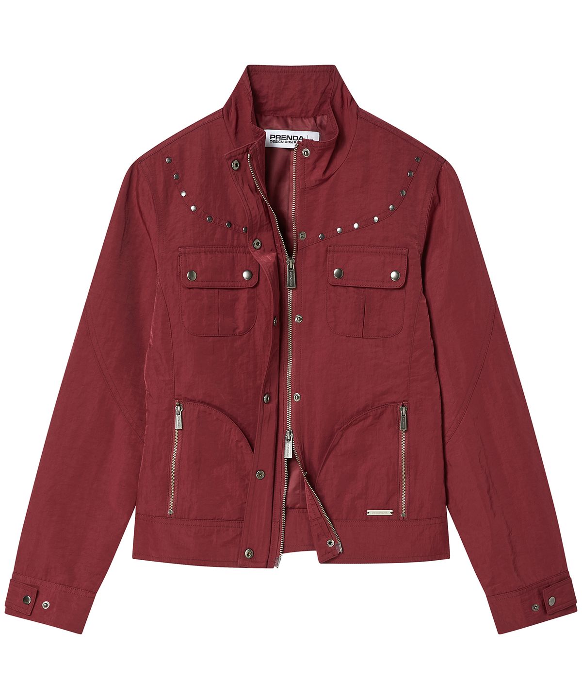 프렌다(PRENDA) ARC-YOKE MULTI POCKET JACKET BURGUNDY